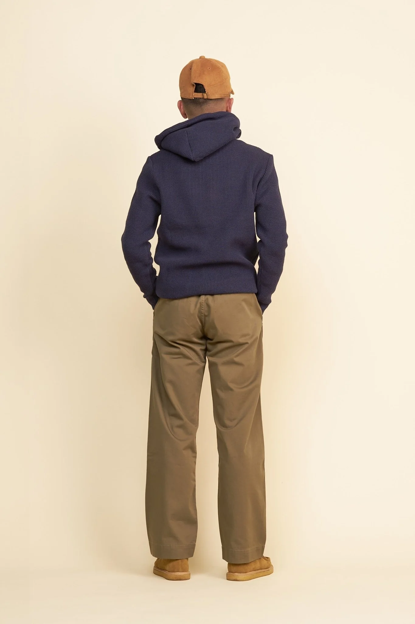 Addict Clothes ACVM Waffle Cotton Knit Hoodie  - Ink Blue - Image 6