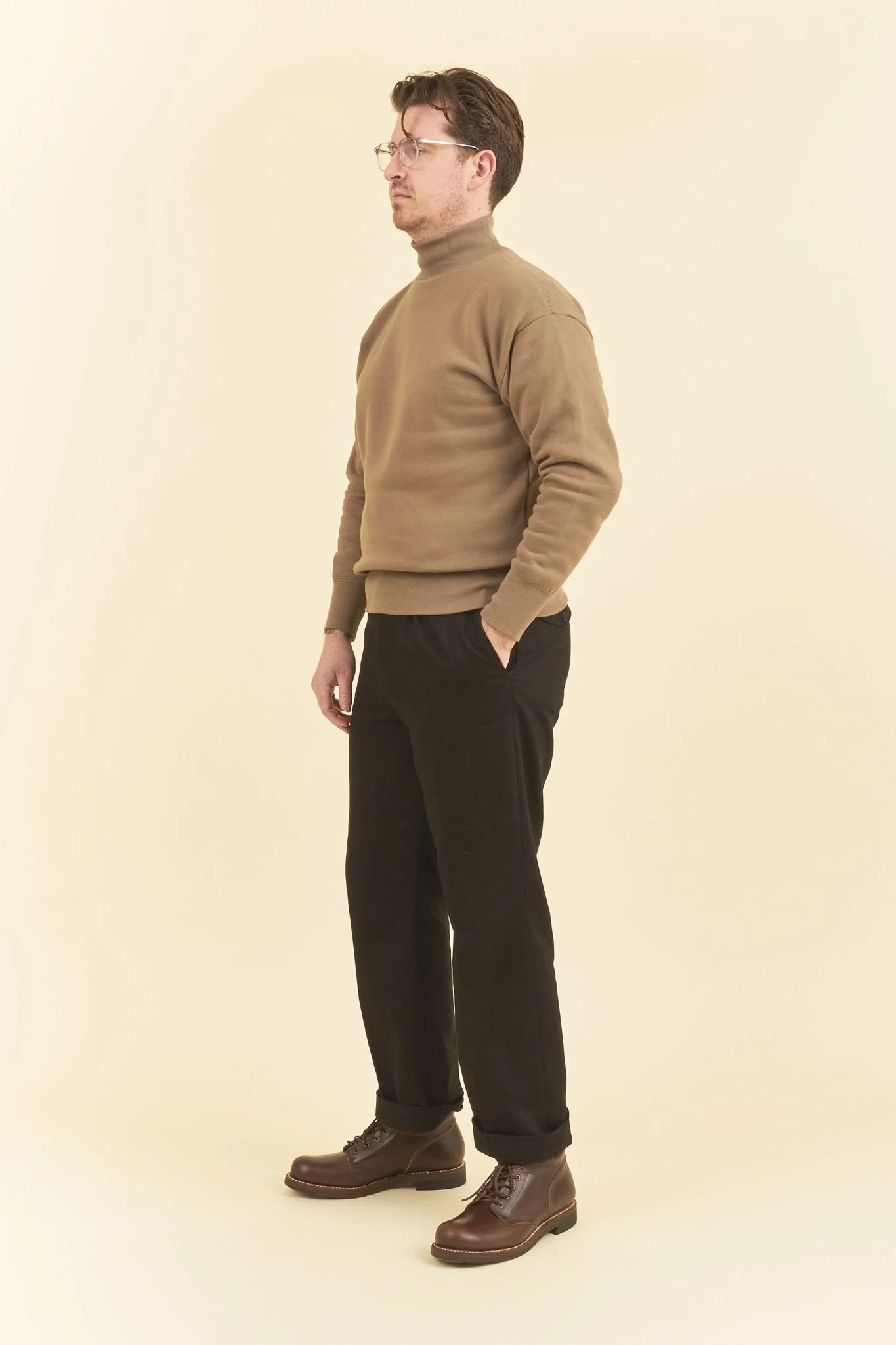 Addict Clothes ACVM Mockneck Sweatshirt - Sand - Image 3
