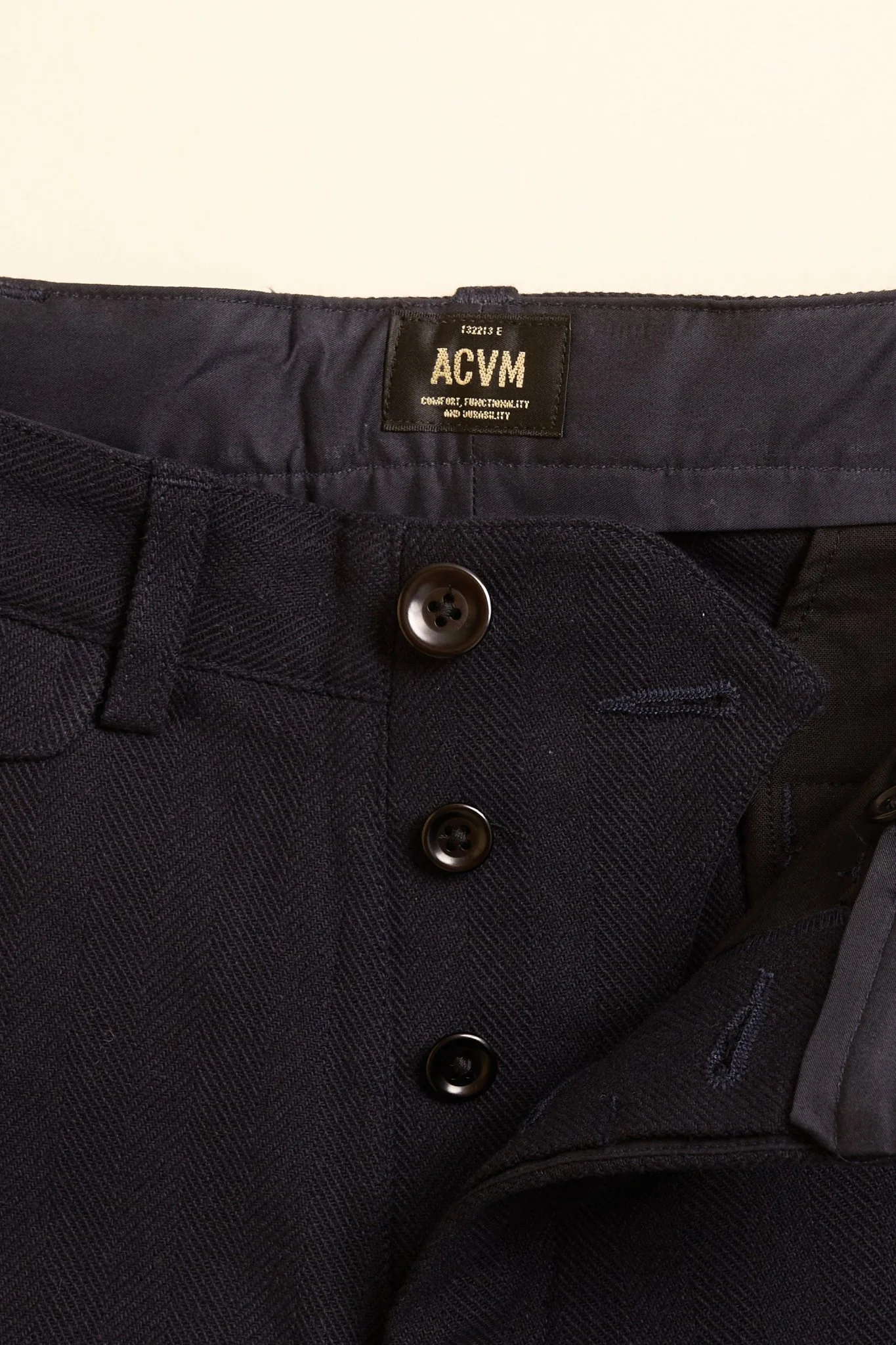 Addict Clothes Herringbone Trousers - Navy - Image 3