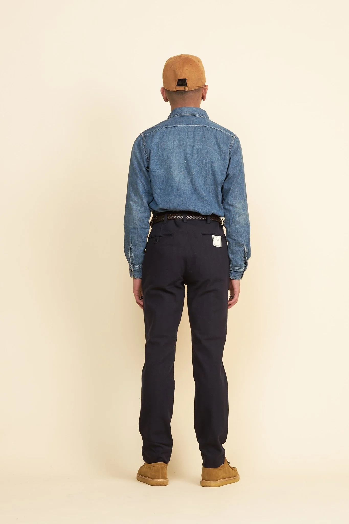 Addict Clothes Herringbone Trousers - Navy - Image 6