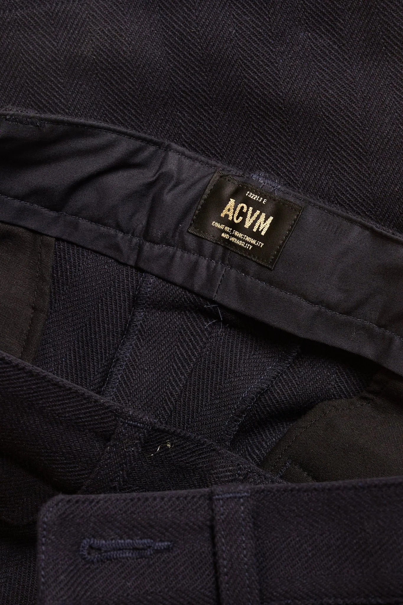 Addict Clothes Herringbone Trousers - Navy - Image 9