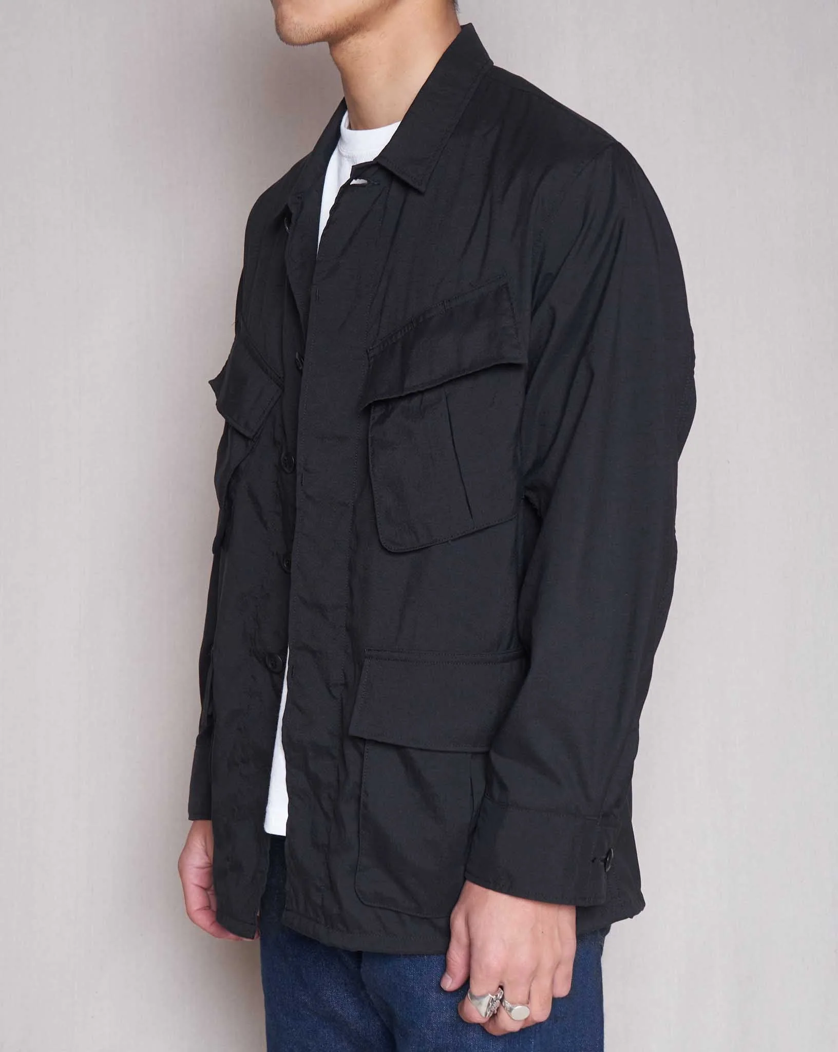 Addict Clothes ACVM Nylon Fatigue Jacket - Black - Image 4