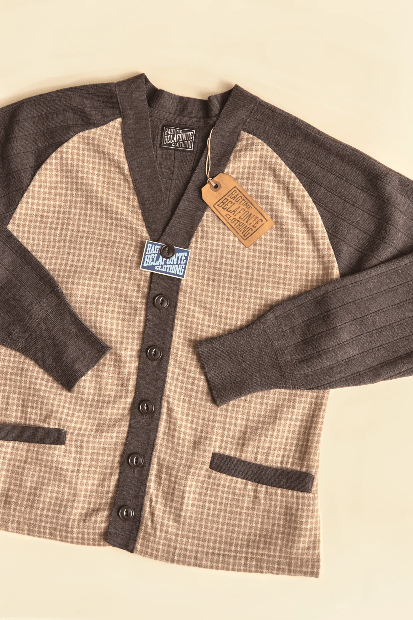 Belafonte Ragtime Panel Cardigan - Smoky Brown - Image 4