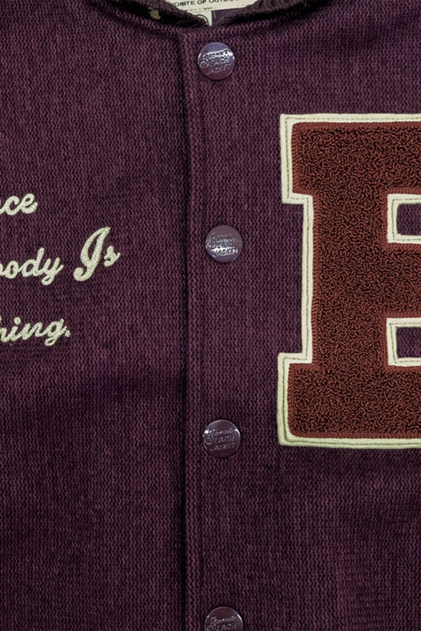 Brown's Beach Varsity Jacket - Burgundy - Image 6