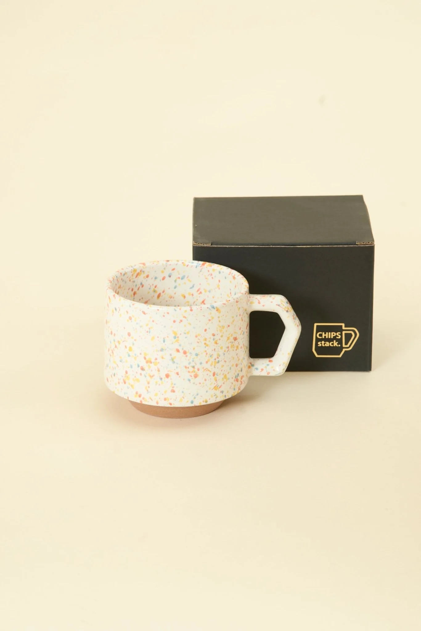 CHIPS Inc. Stack Mug - Splash White / Orange - Image 2