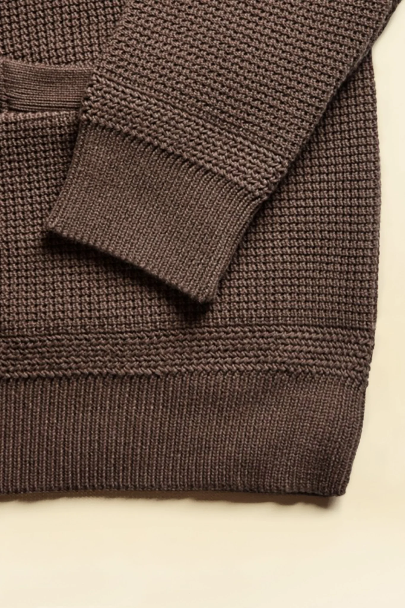 Addict Clothes ACVM Waffle Cotton Knit Cardigan - Walnut - Image 3