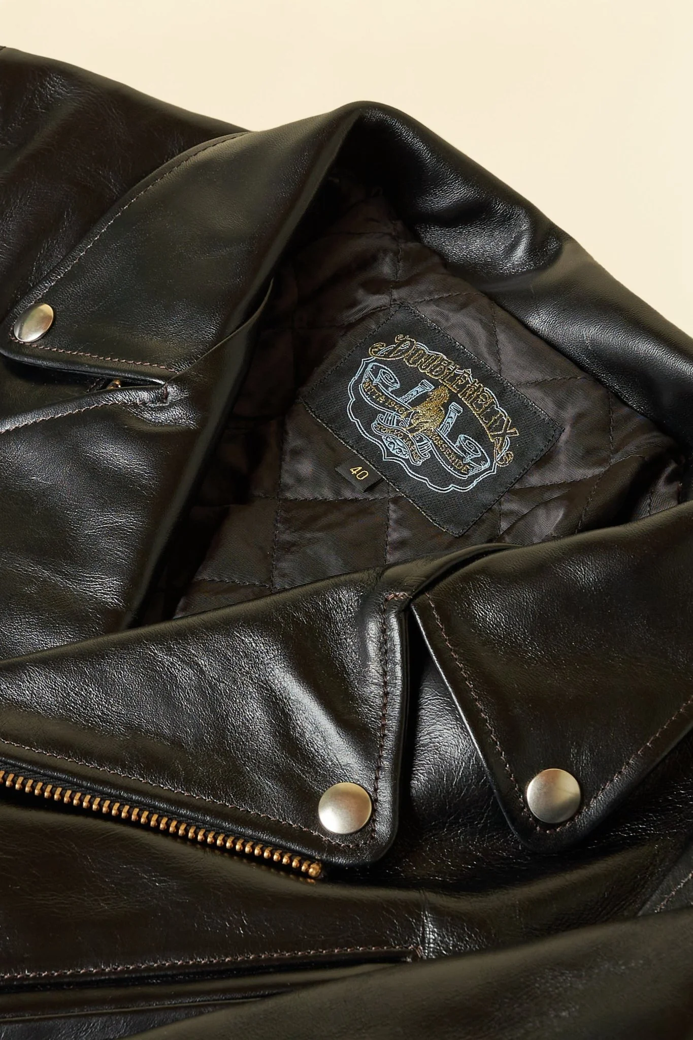 Double Helix 'Deviant' Horsehide Leather Jacket - Black - Image 10