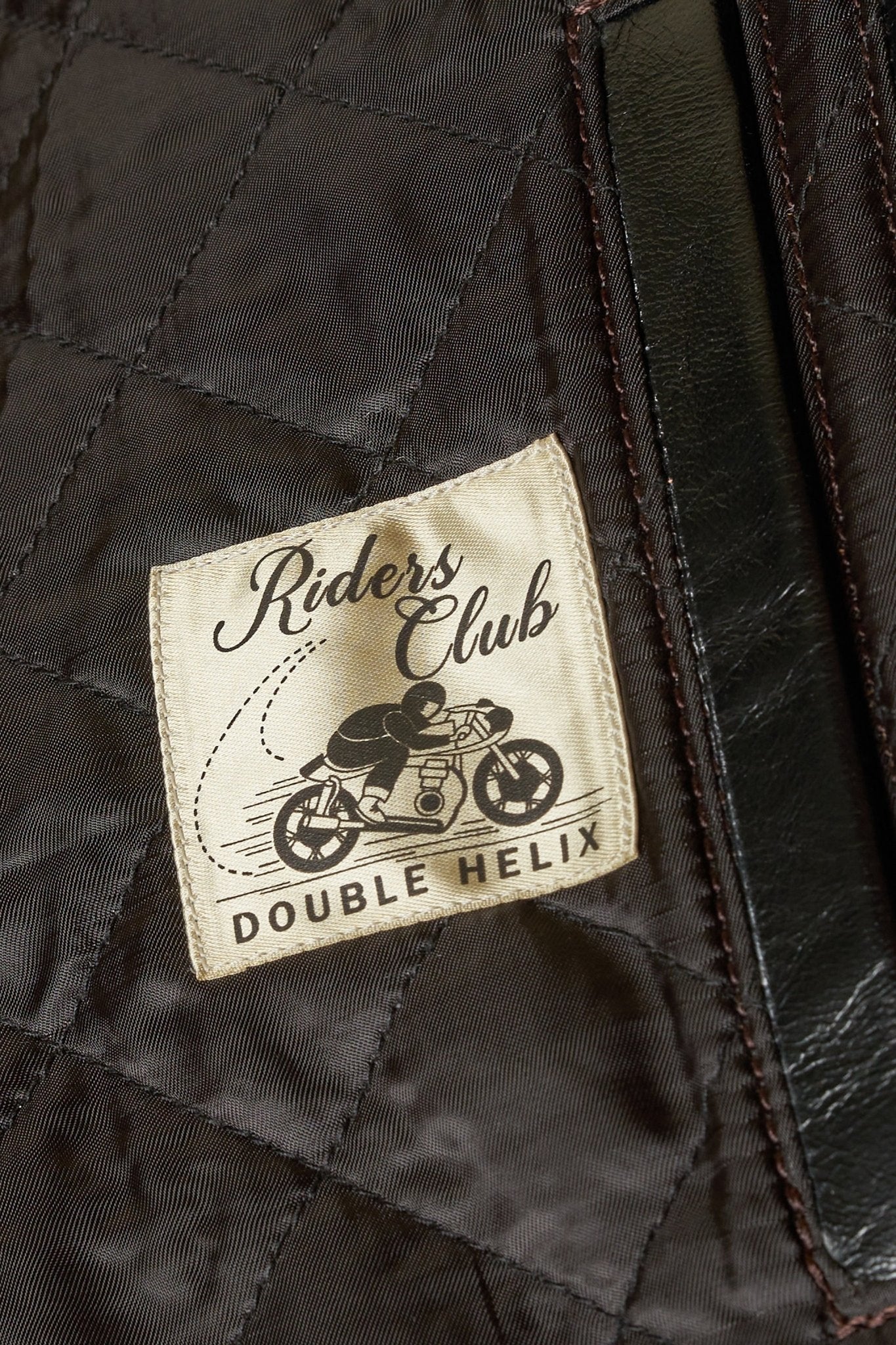 Double Helix 'Deviant' Horsehide Leather Jacket - Black - Image 9