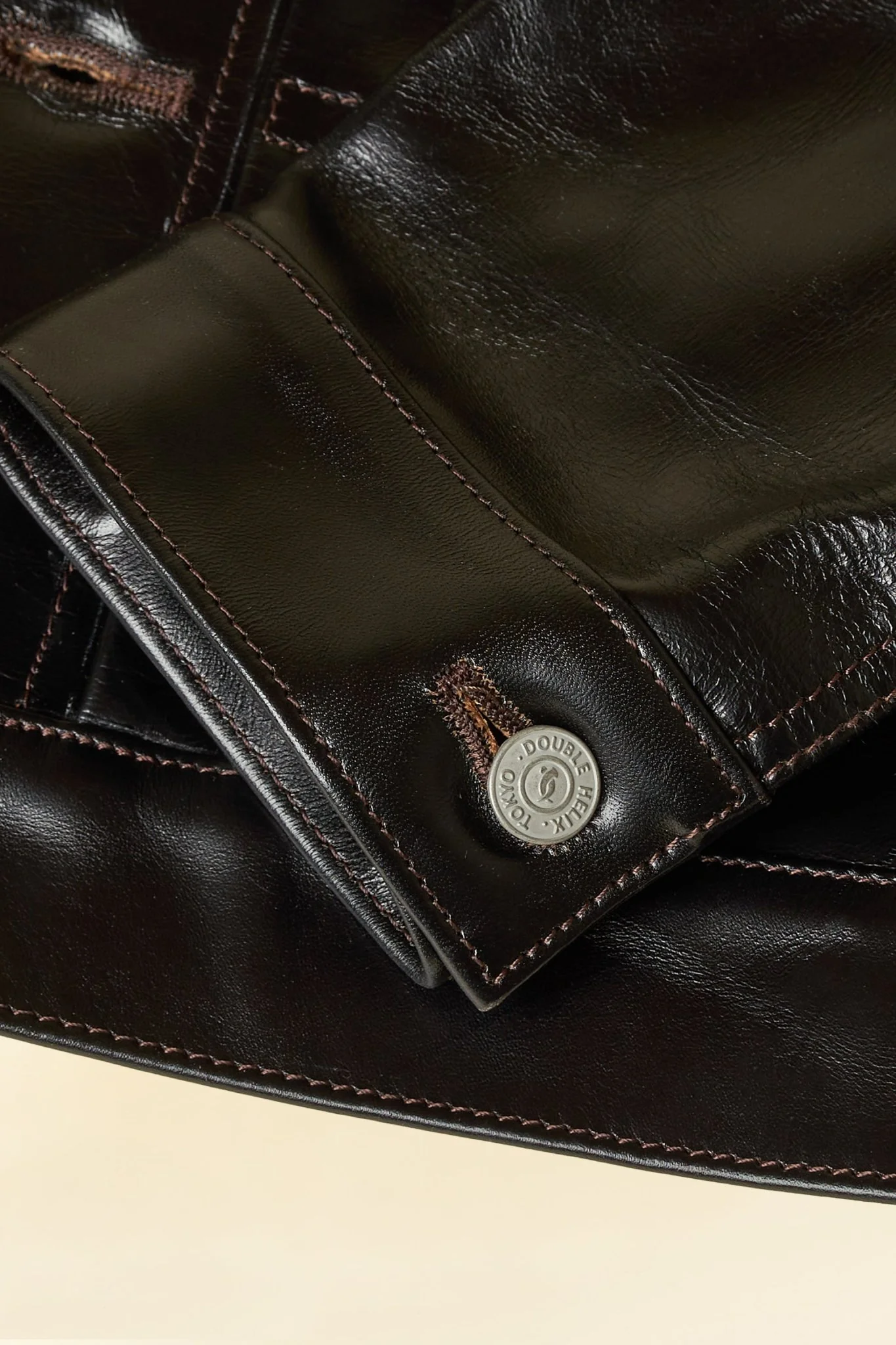 Double Helix 'Gold Digger' Type 2 Horsehide Leather Jacket - Black - Image 10