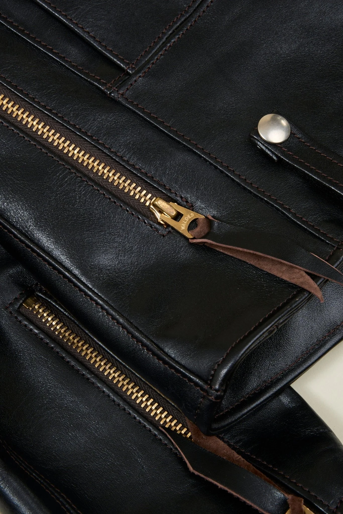 Double Helix 'Innovator' Horsehide Leather Jacket - Black - Image 11