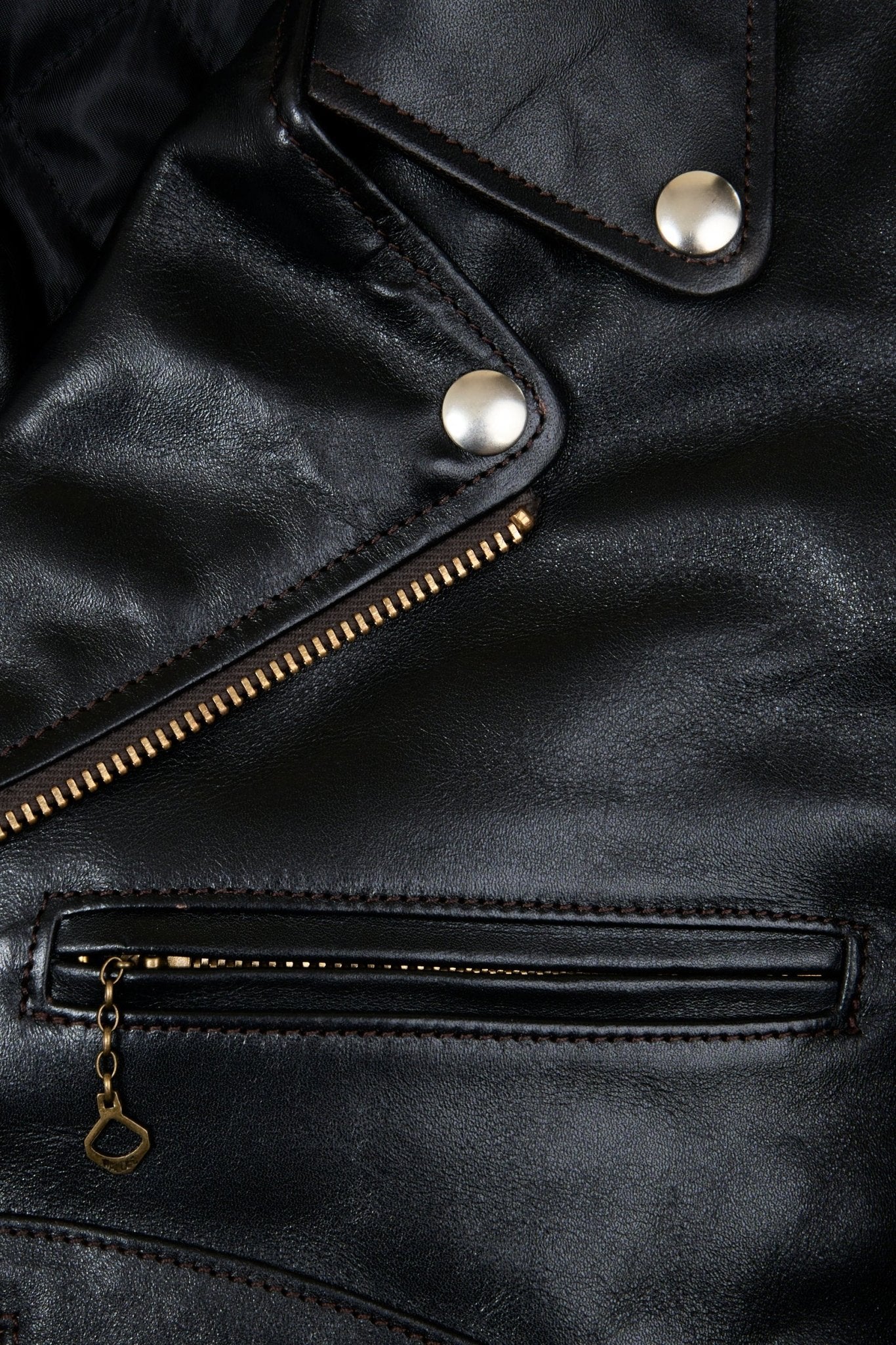 Double Helix 'Innovator' Horsehide Leather Jacket - Black - Image 7