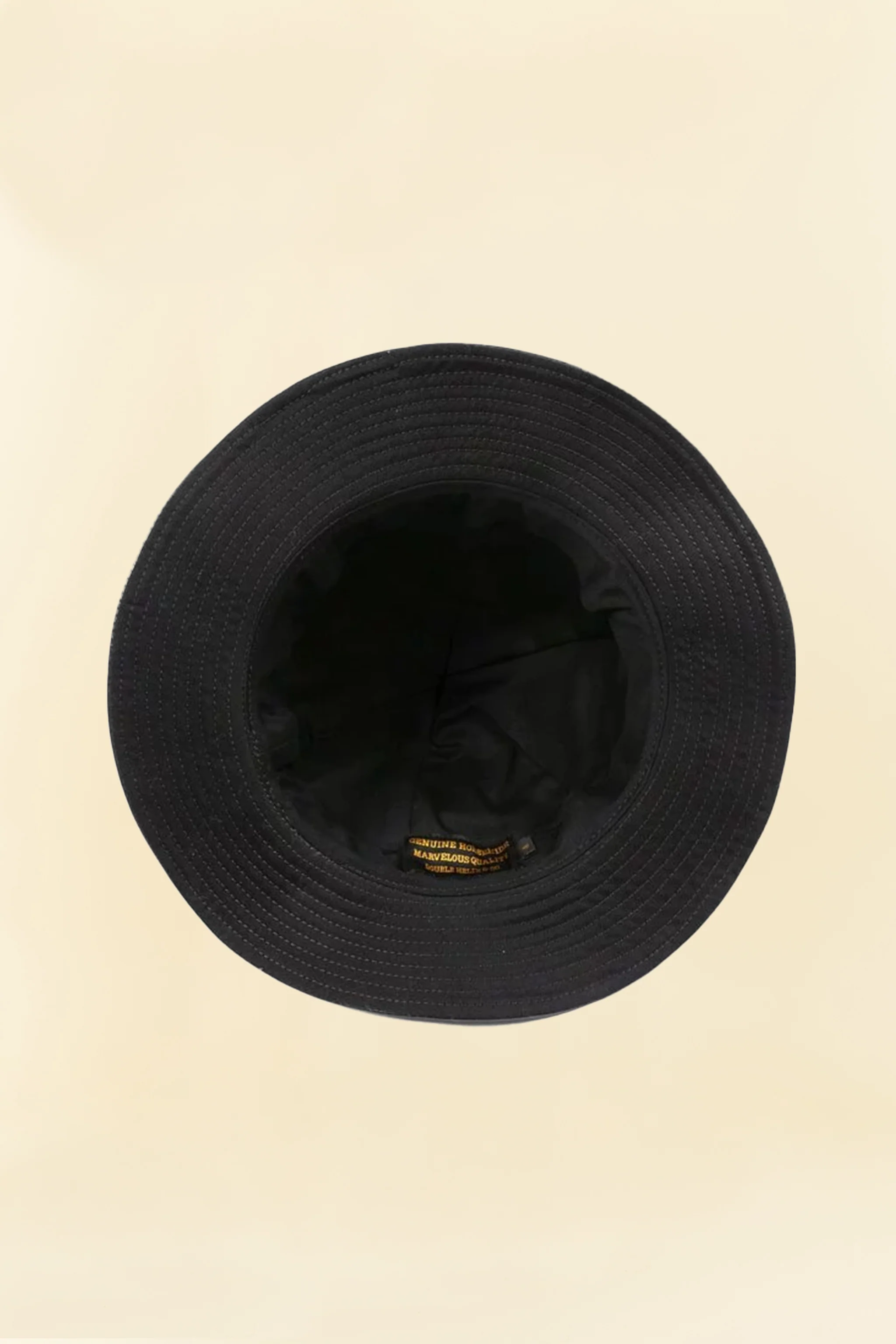 Double Helix Military Horsehide Hat - Black - Image 5