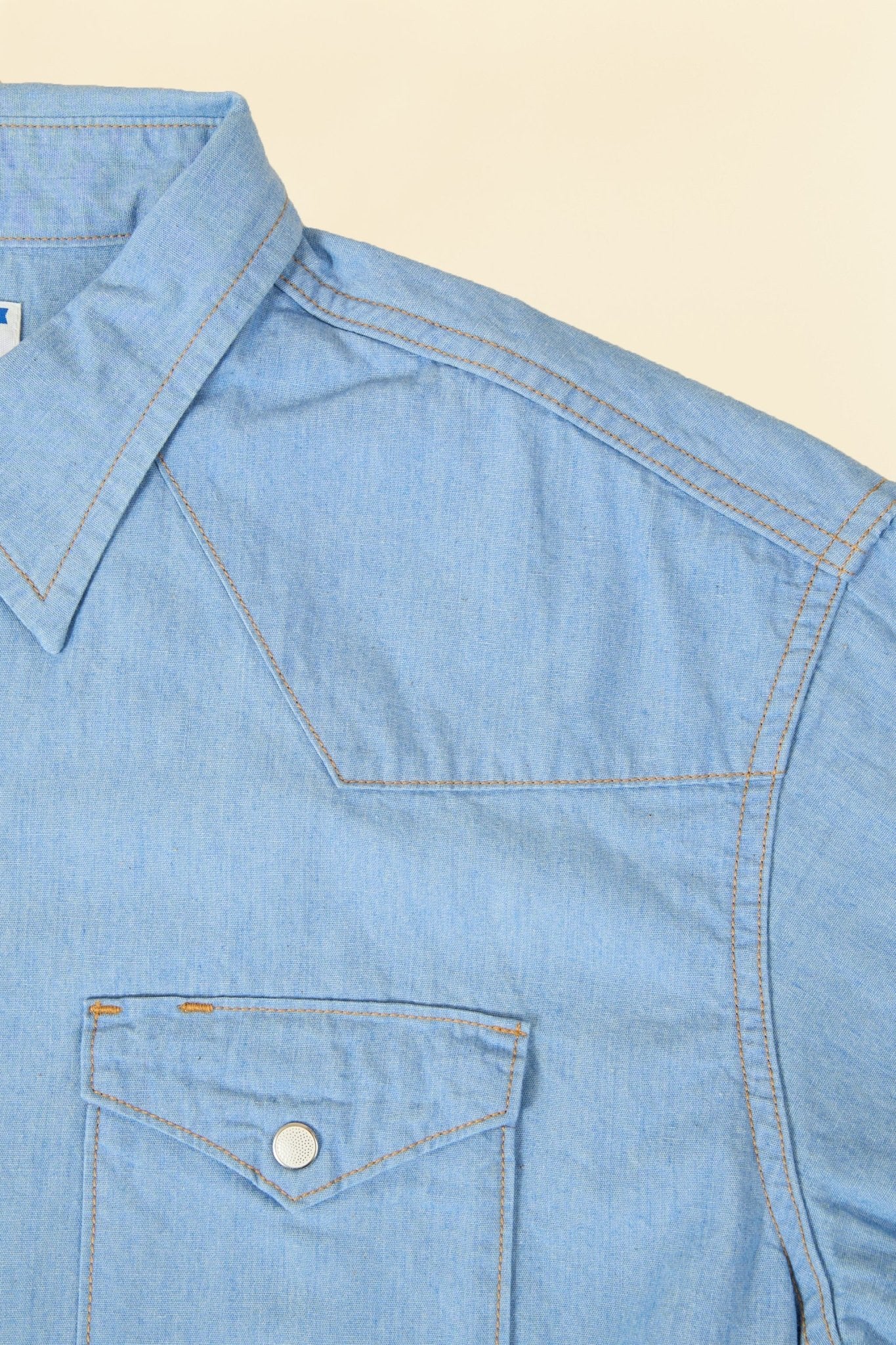 Dubble Works Lot. 43001 Western Shirt - Sax Blue - Image 5