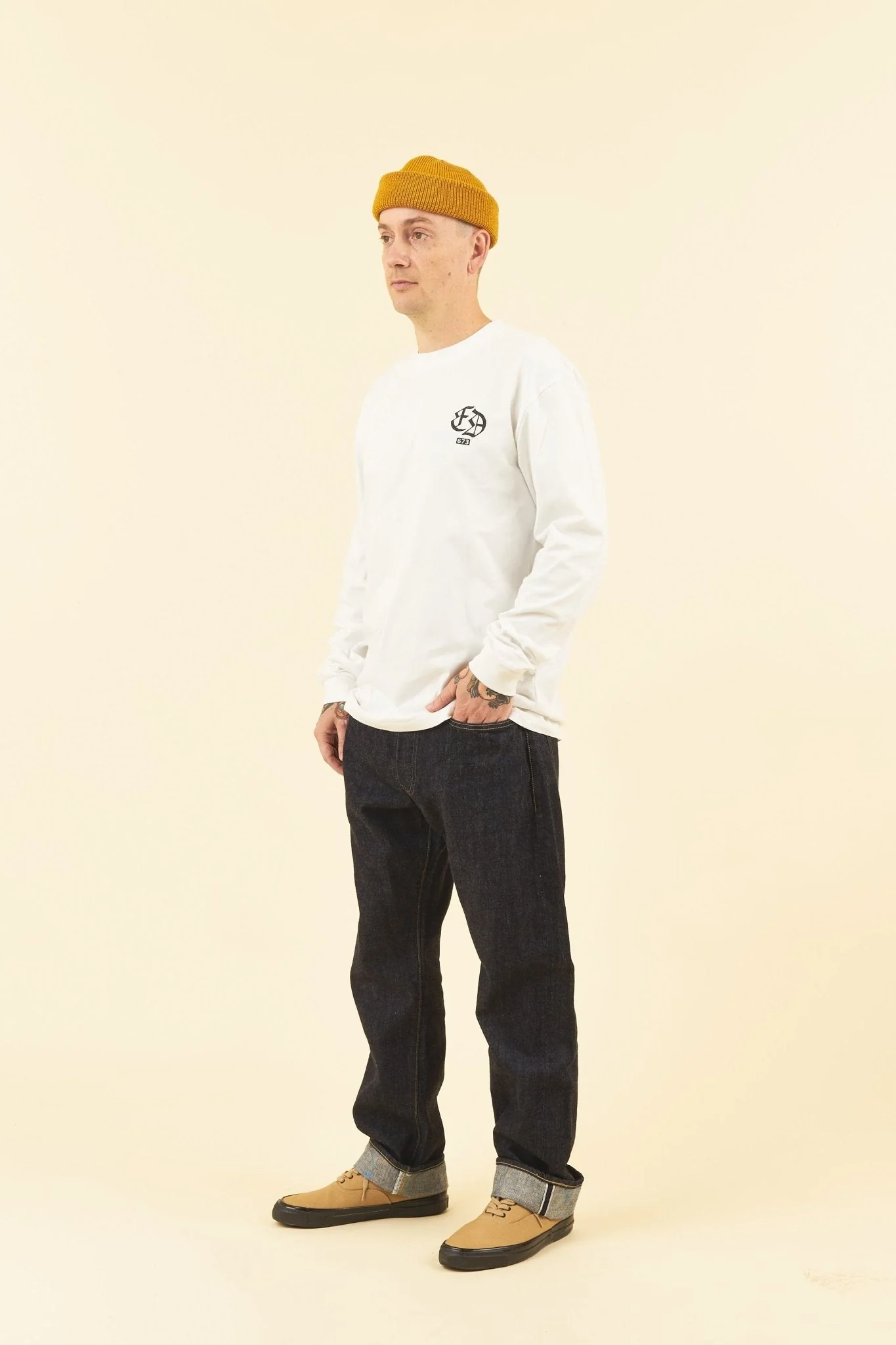 Eat Dust Printed L/S Tee - White - Image 2