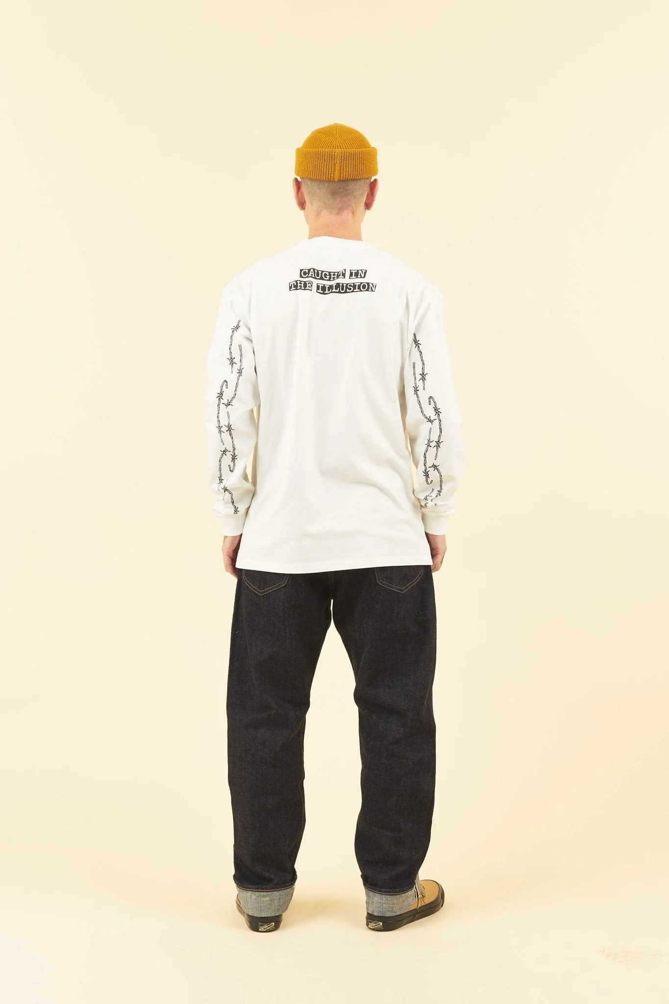 Eat Dust Printed L/S Tee - White - Image 3
