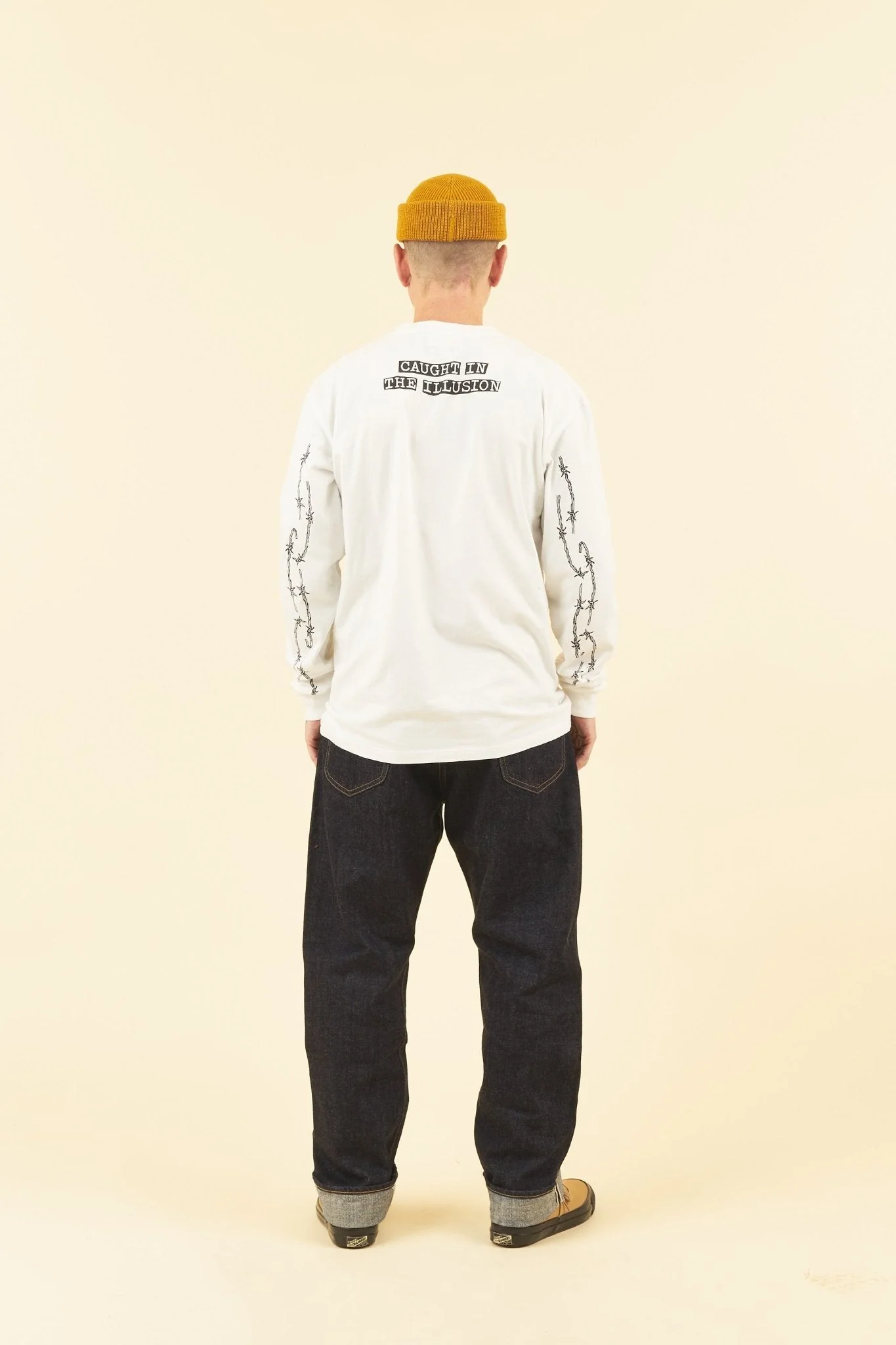 Eat Dust Printed L/S Tee - White - Image 4