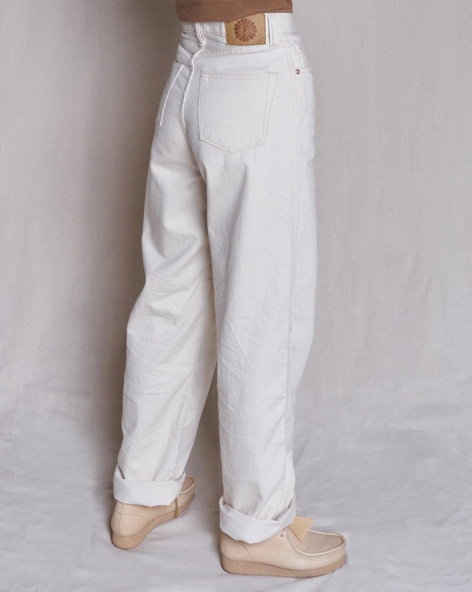 Godspeed 1934W 'Cloudkicker' Women's High-Rise Wide Leg Denim - Natural - Image 4
