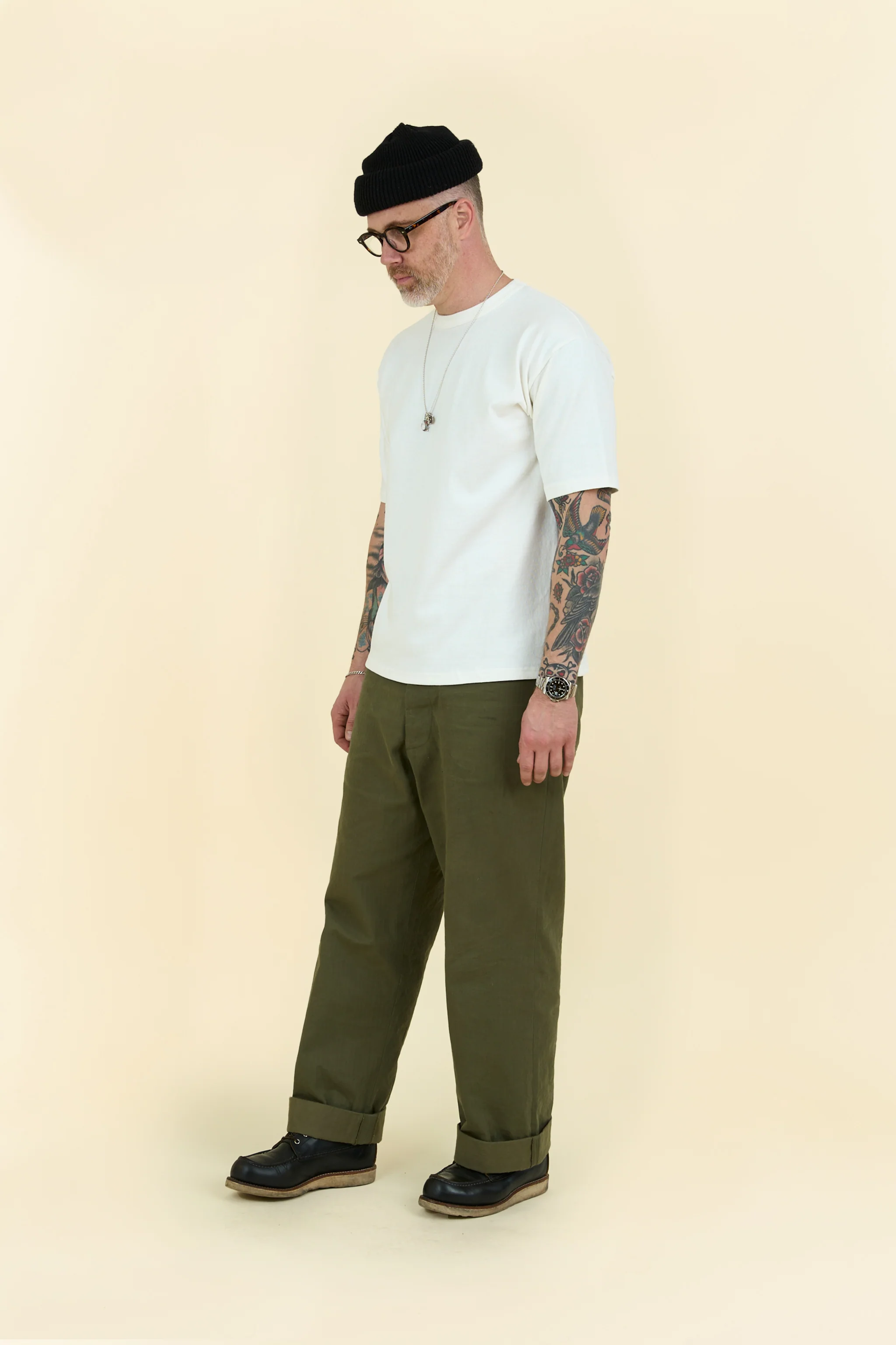 Godspeed Heavyweight Loopwheel 10oz T-Shirt - Natural - Image 3