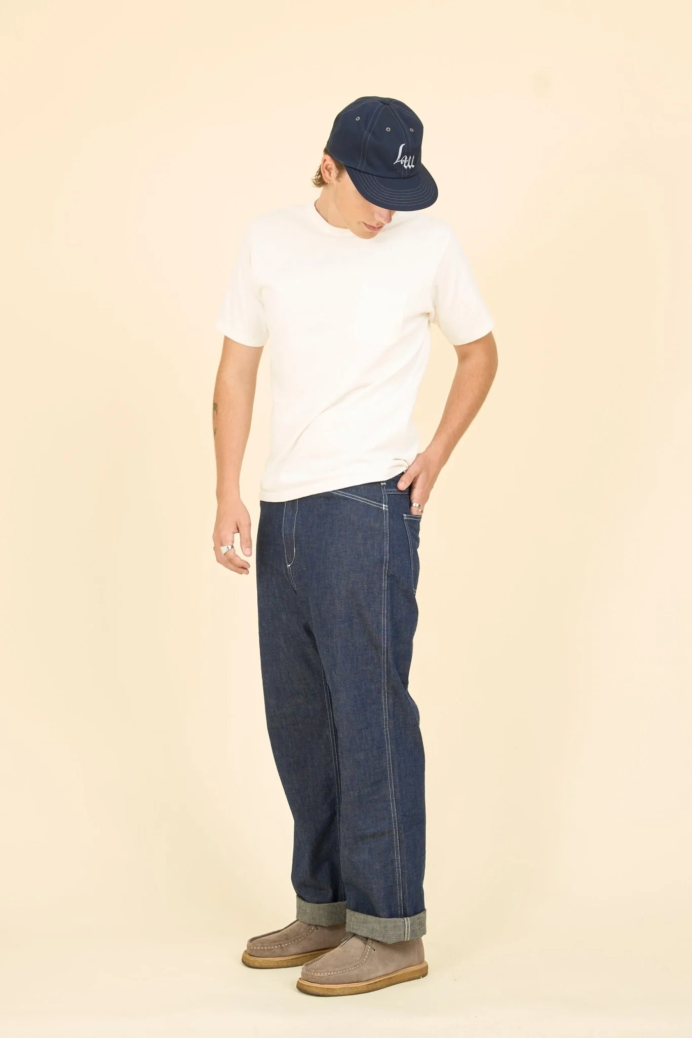 Japan Blue Wide Carpenter Pants - 10oz Denim - Image 4