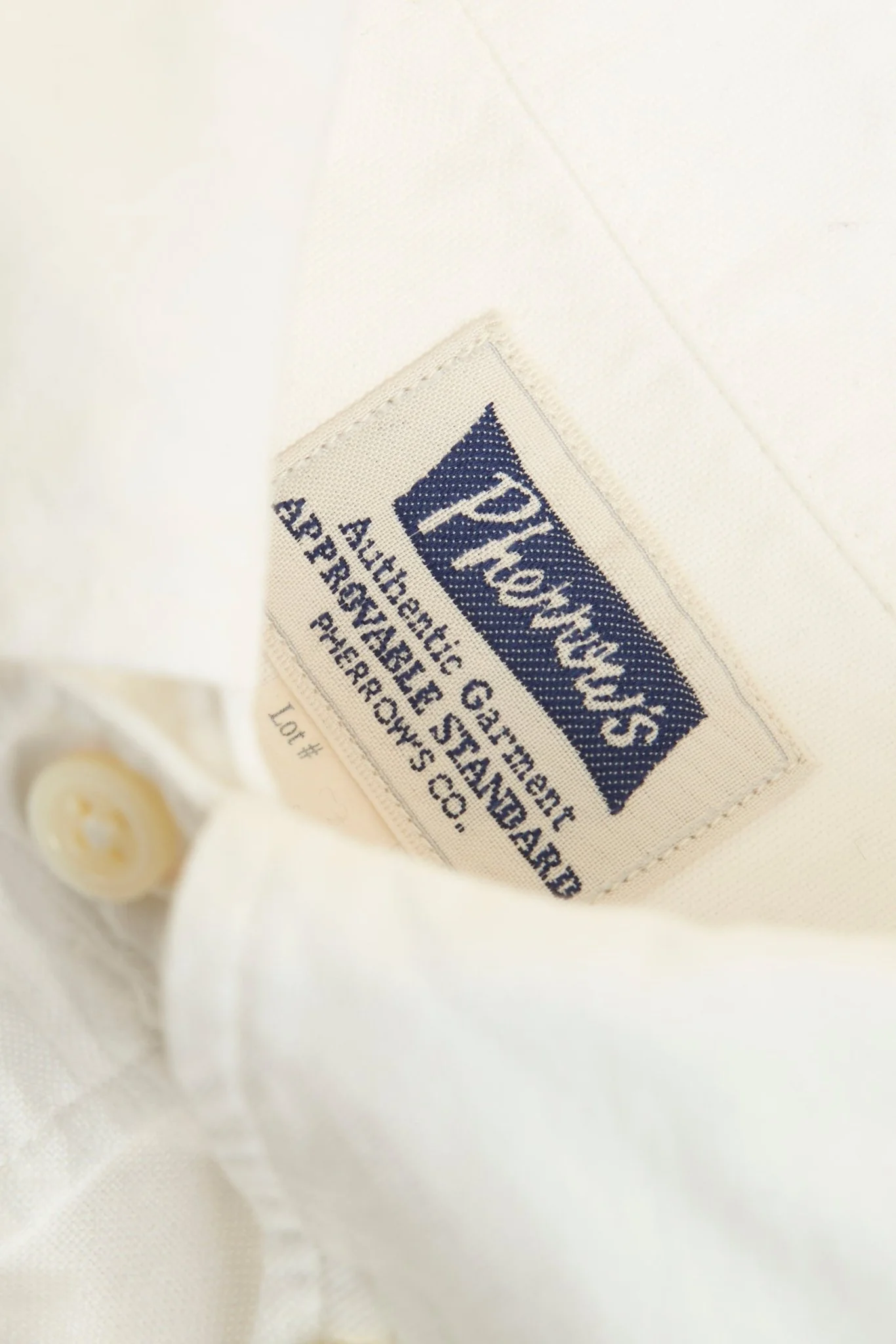 Pherrow's Button Down Oxford Shirt - White - Image 3