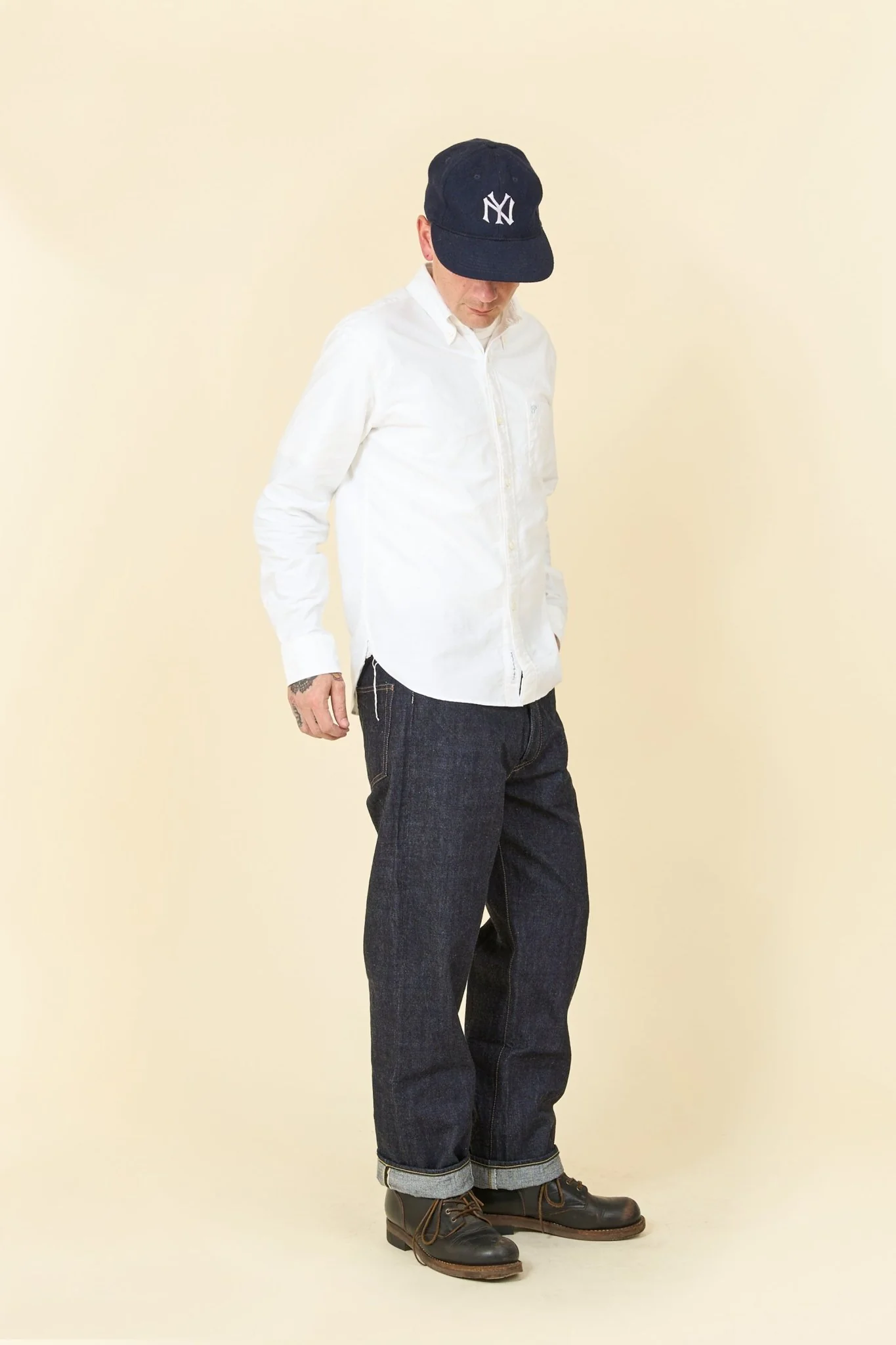 Pherrow's Button Down Oxford Shirt - White - Image 4