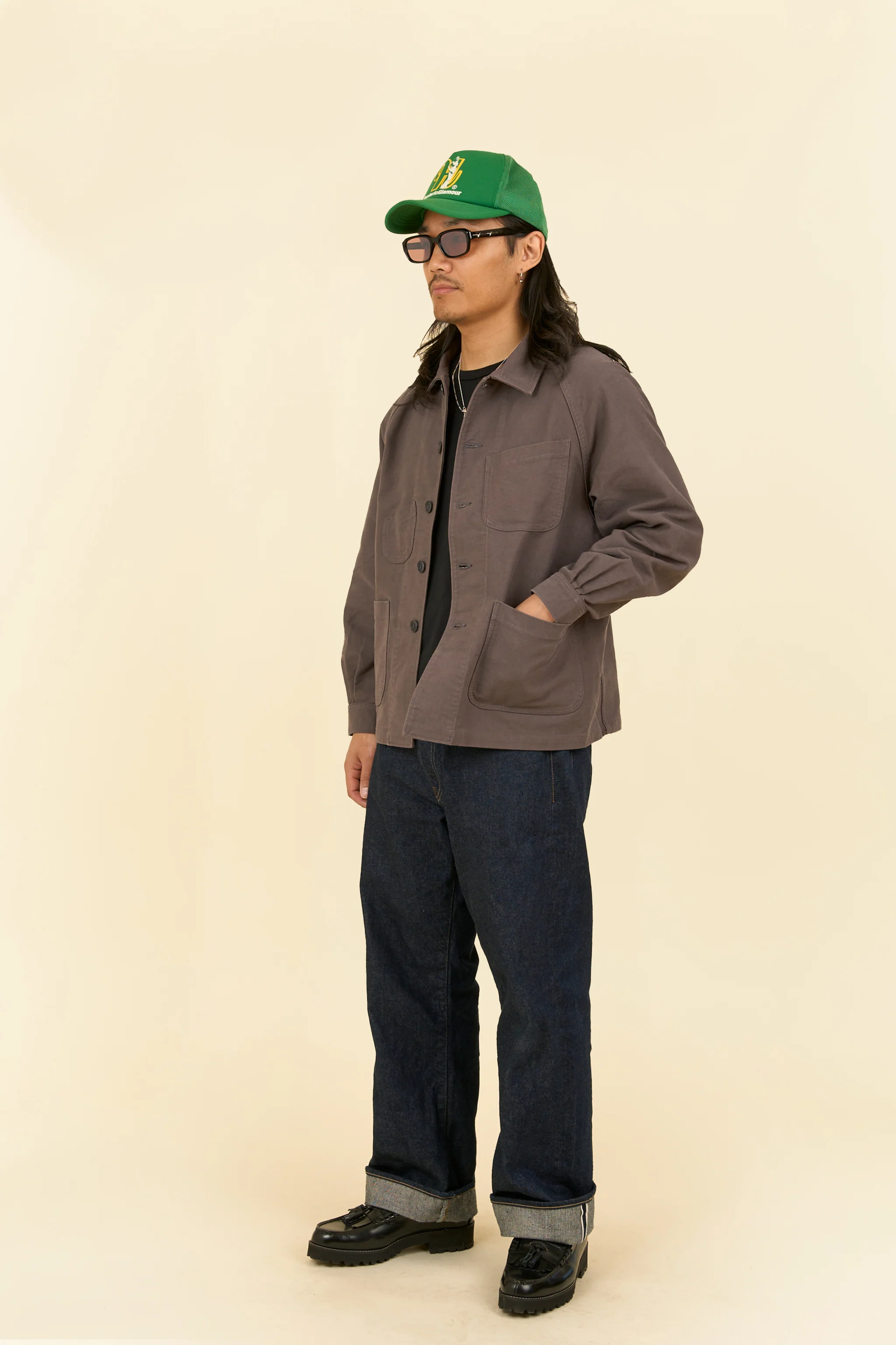 Pherrow's Nappa Workwear Jacket - Charcoal - Image 2