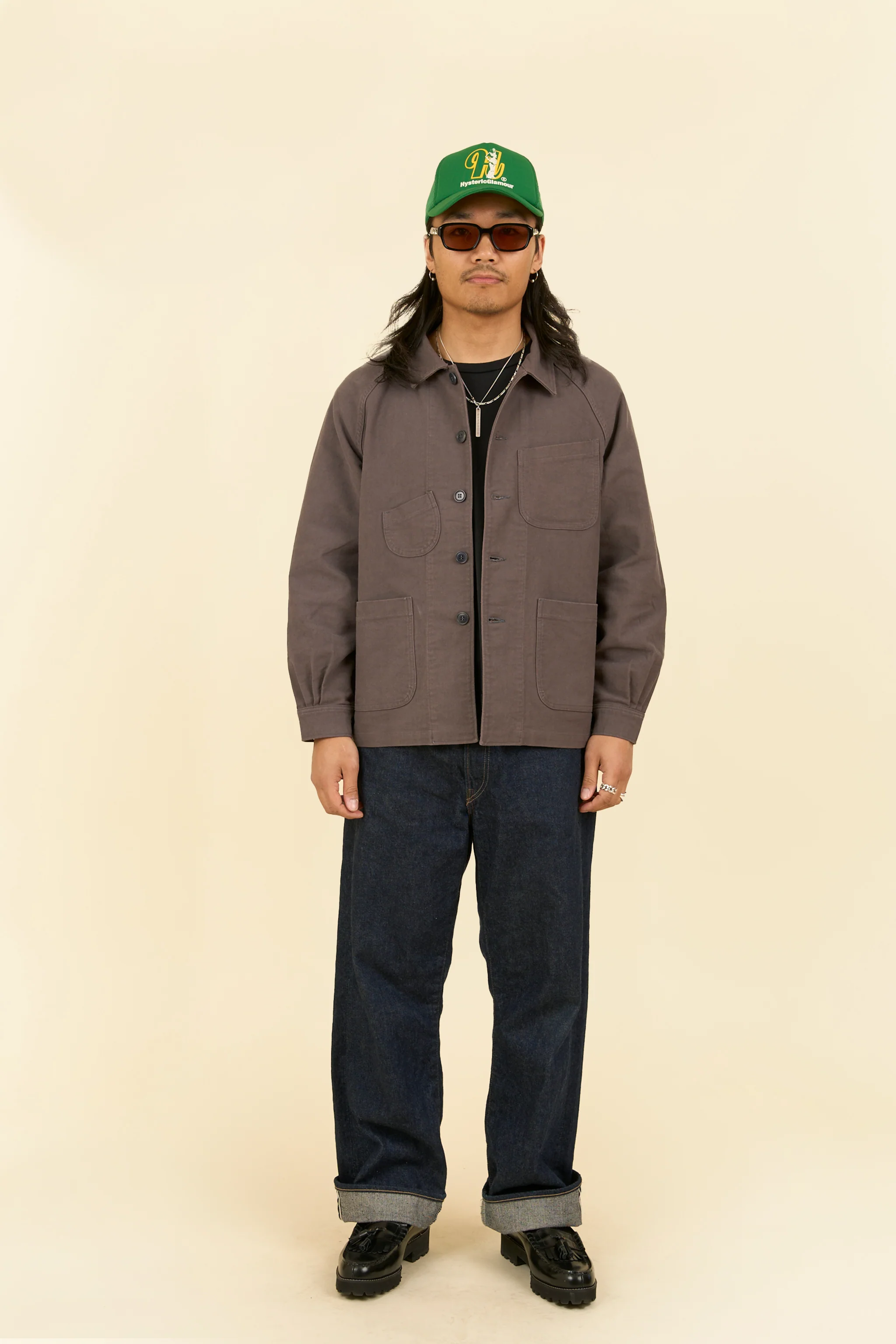Pherrow's Nappa Workwear Jacket - Charcoal - Image 5
