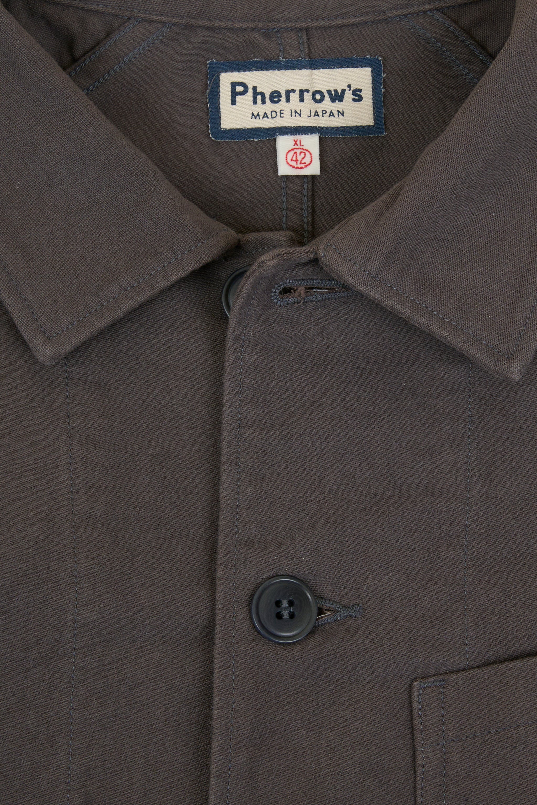 Pherrow's Nappa Workwear Jacket - Charcoal - Image 9