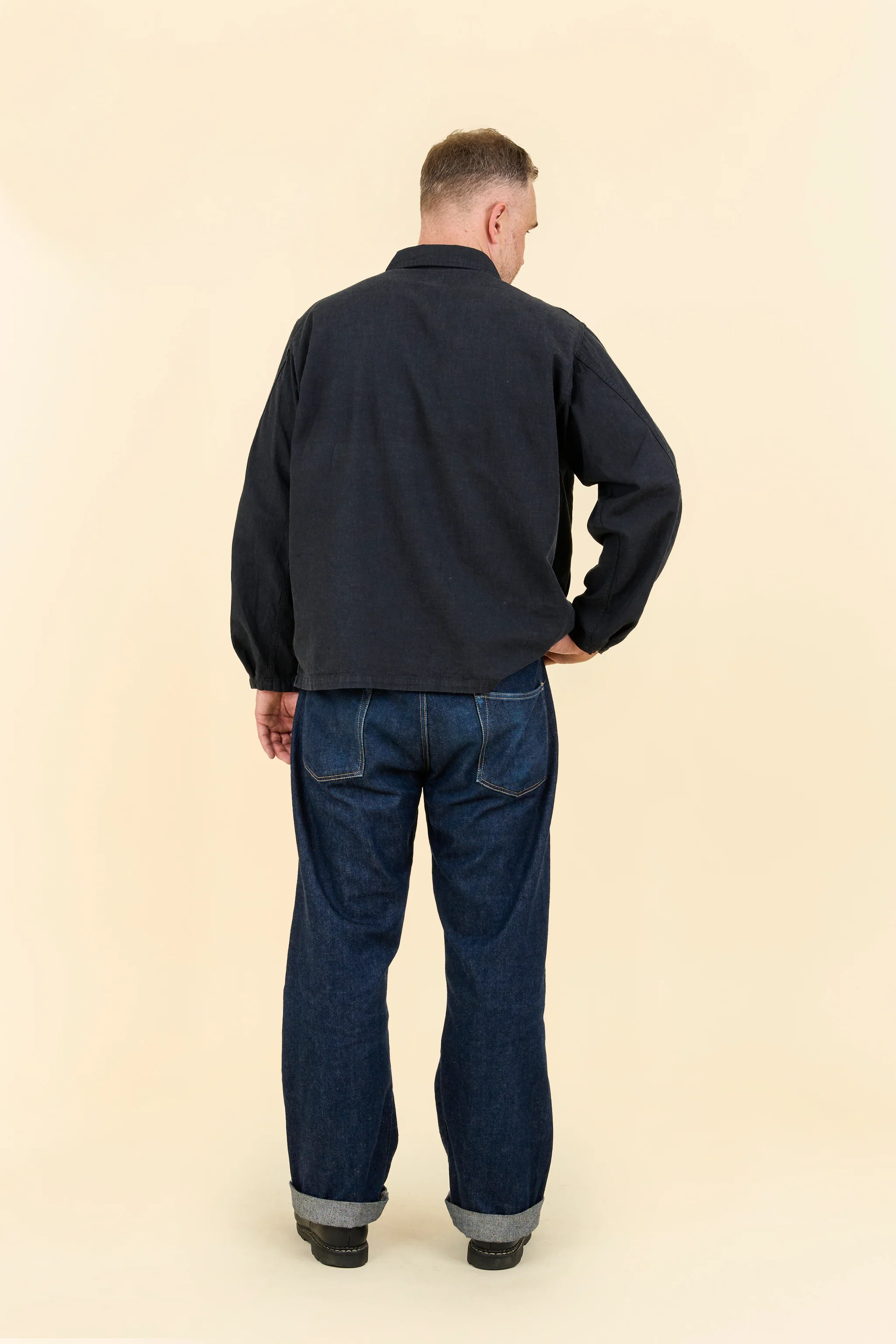 POST O'ALLS Walkabout Jacket - Vintage Twill Charcoal - Image 4