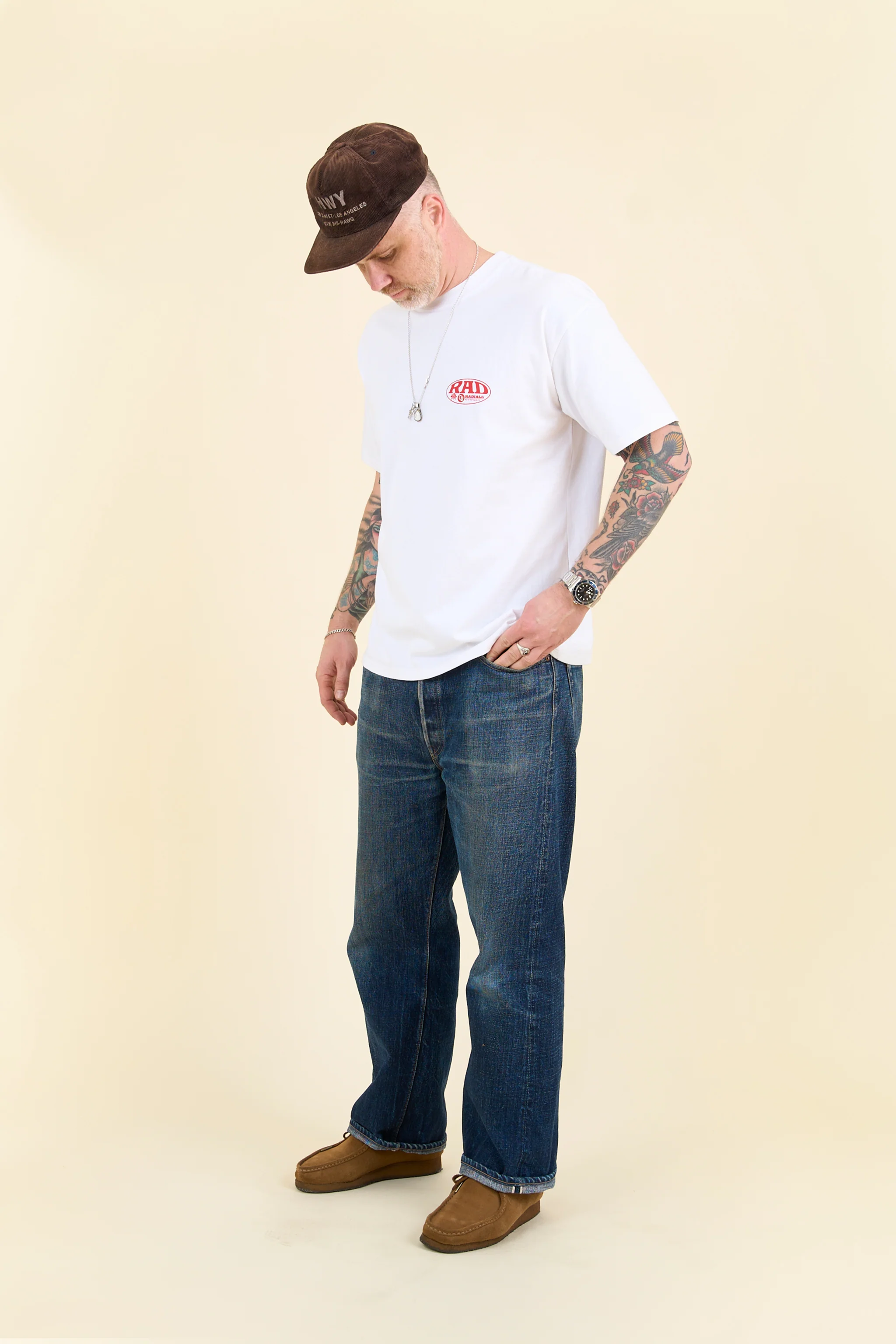 Radiall Label Crew Neck T-Shirt - White - Image 3