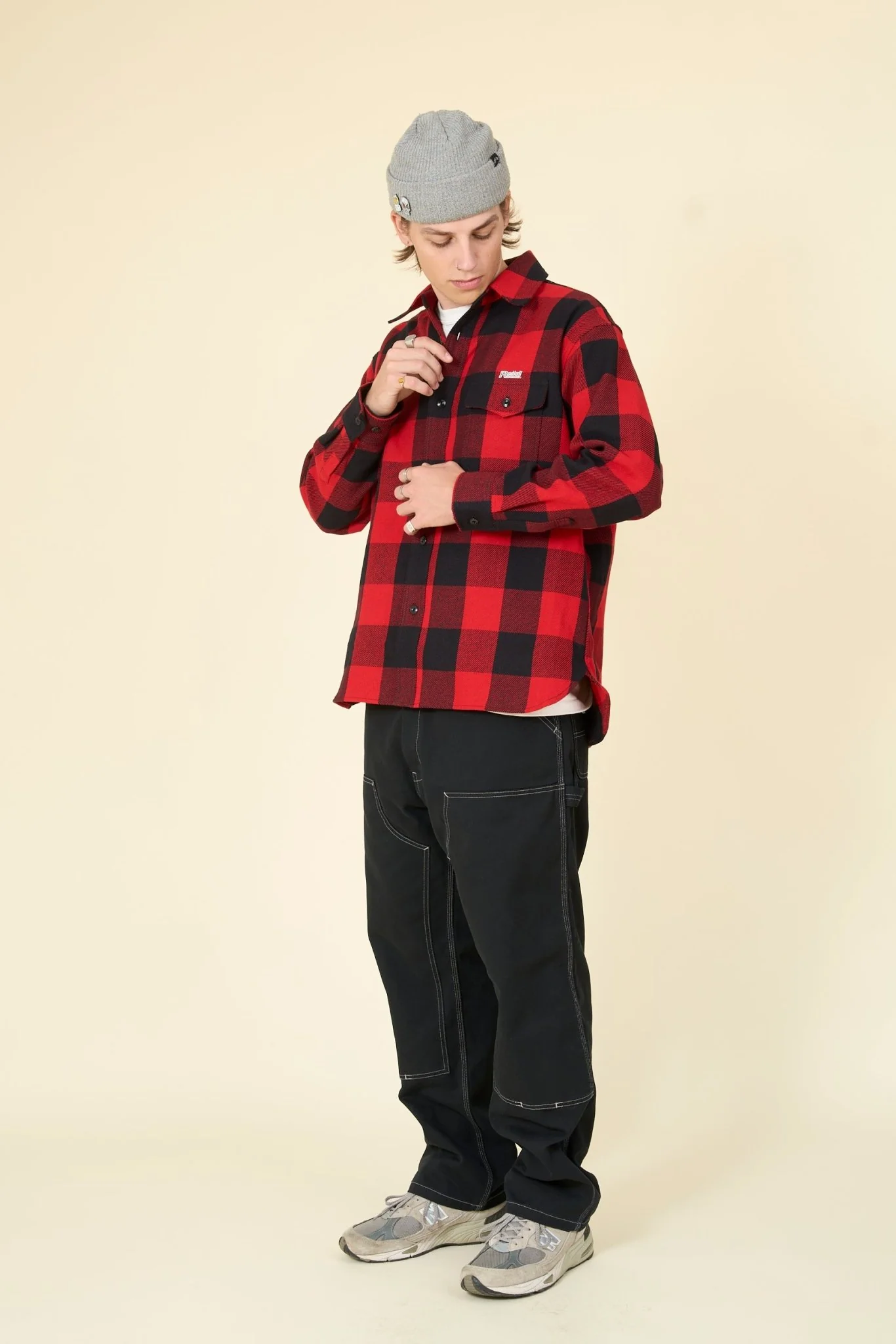 Radiall Tailgate L/S Shirt - Red - Image 4