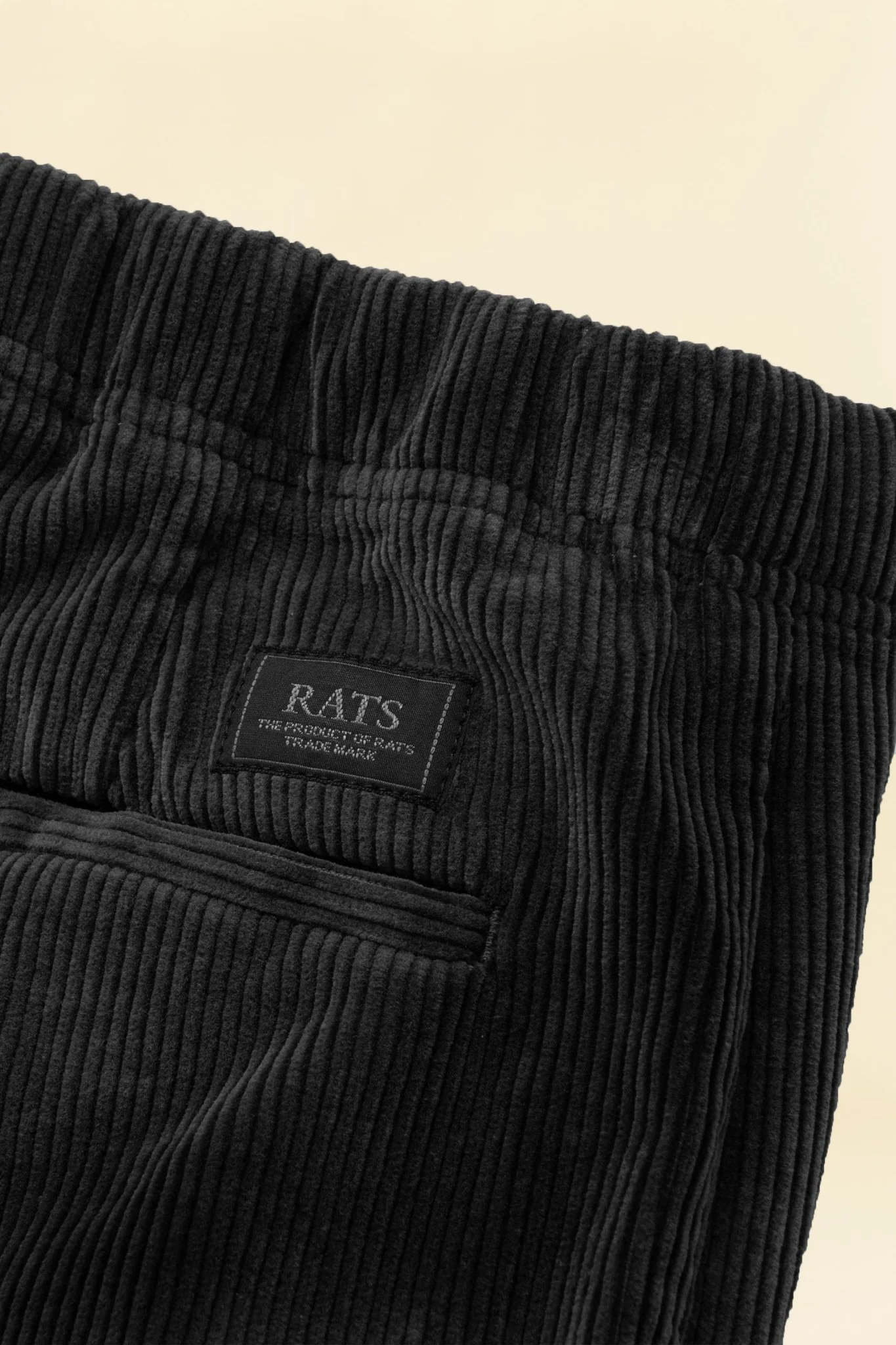 Rats Corduroy Easy Pant - Black - Image 6