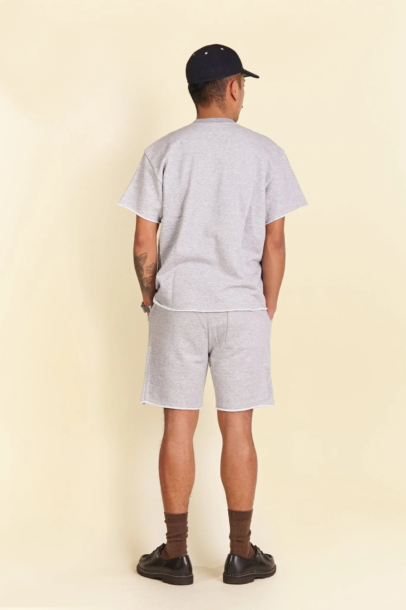 Rats Cut Off Sweat Short - Grey - Image 6