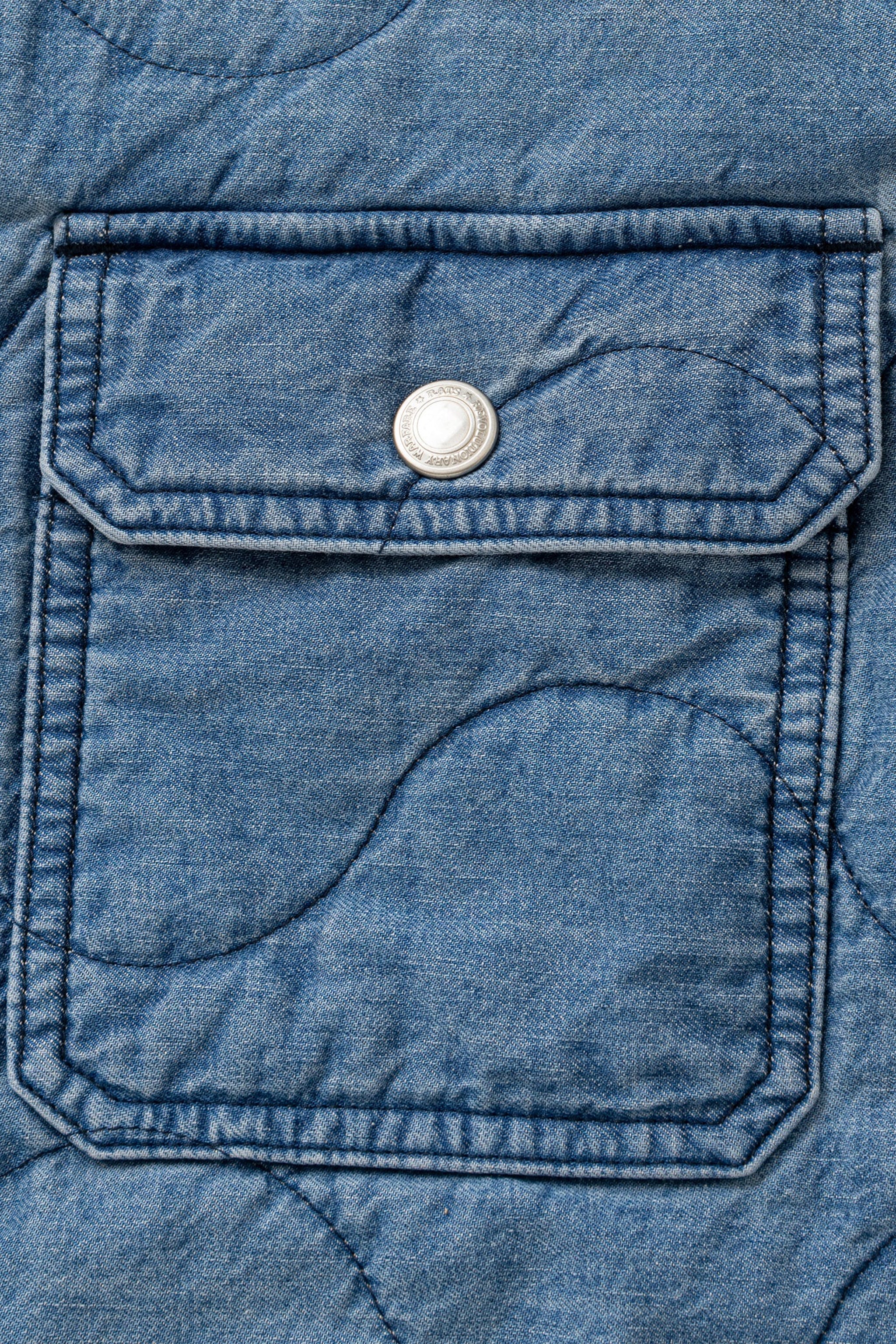 Rats Denim Quilted Shirt Jacket - Image 3