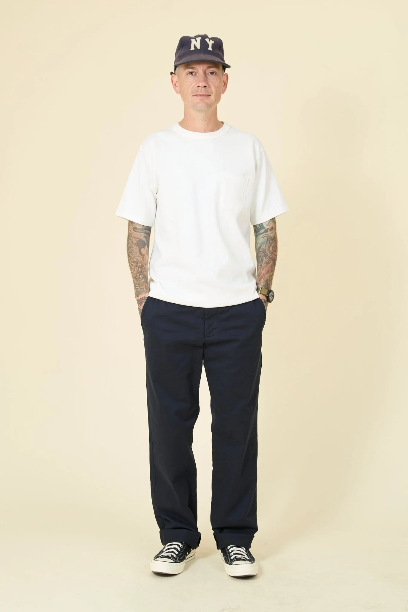 Rats LL Chino Pants - Navy - Image 2