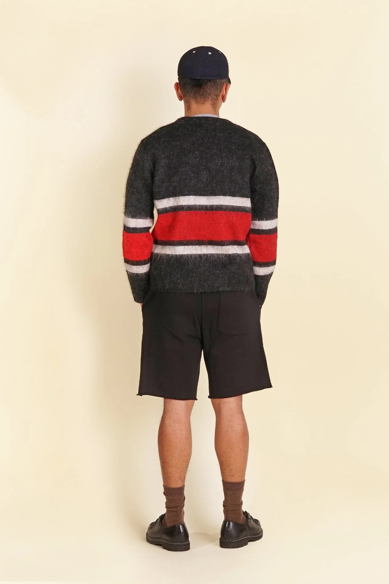 Rats Cut Off Sweat Short - Black - Image 6