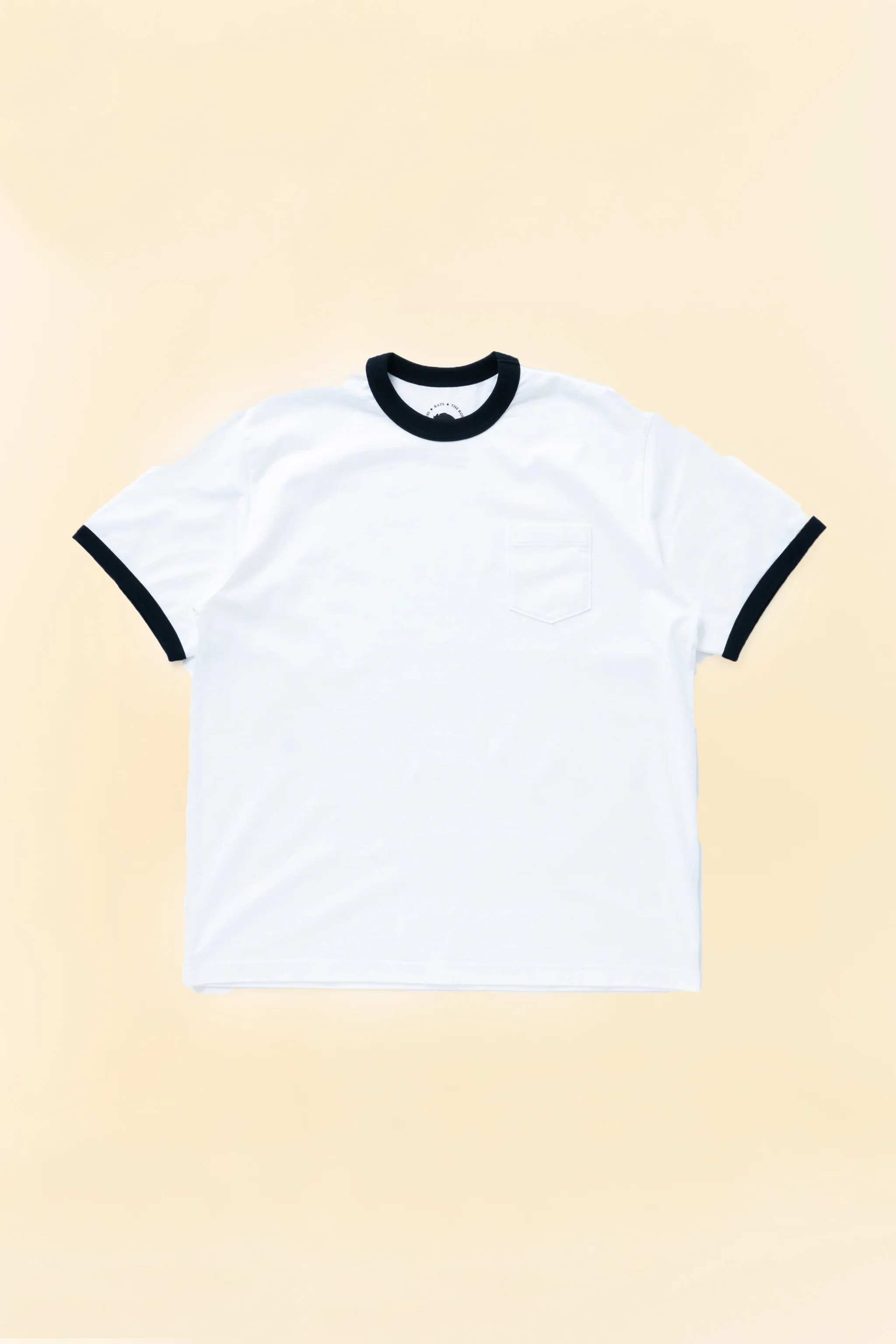 Rats Trim Pocket T-Shirt - White/Black
