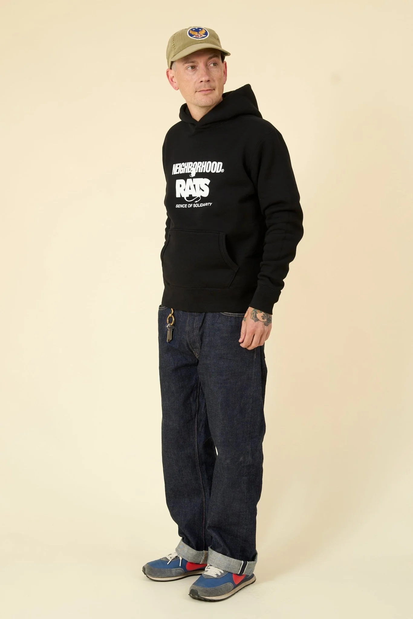 Rats x Neighborhood Hooded Sweatshirt - Black - Image 4