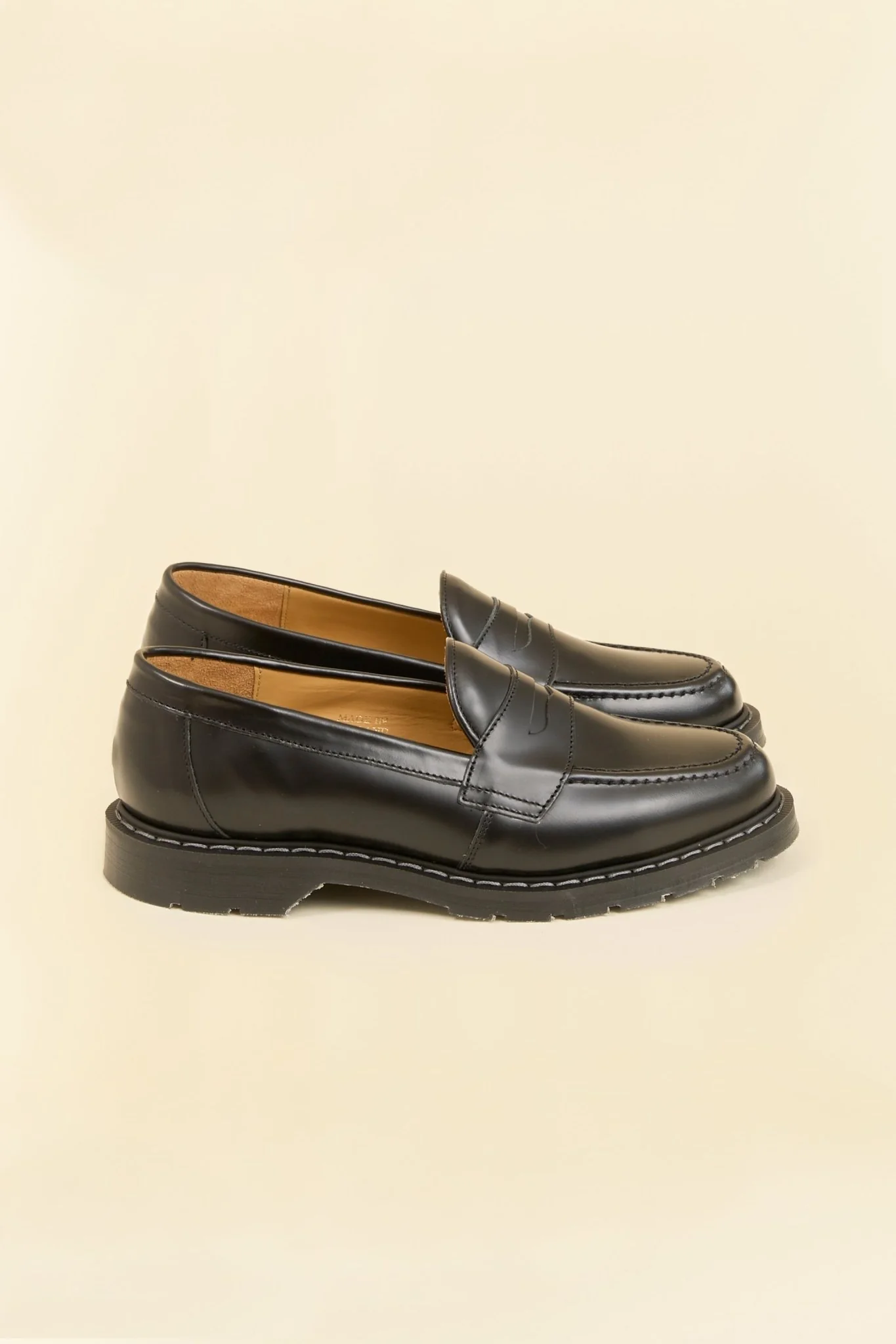 Solovair Penny Loafer - Black Hi Shine - Image 3
