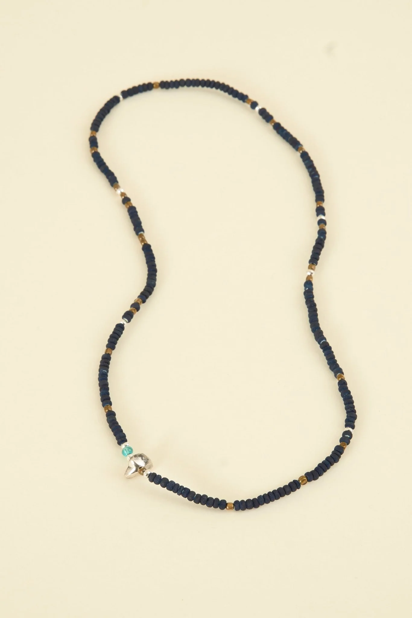 SunKu Beaded Necklace & Bracelet -  Indigo - Image 2