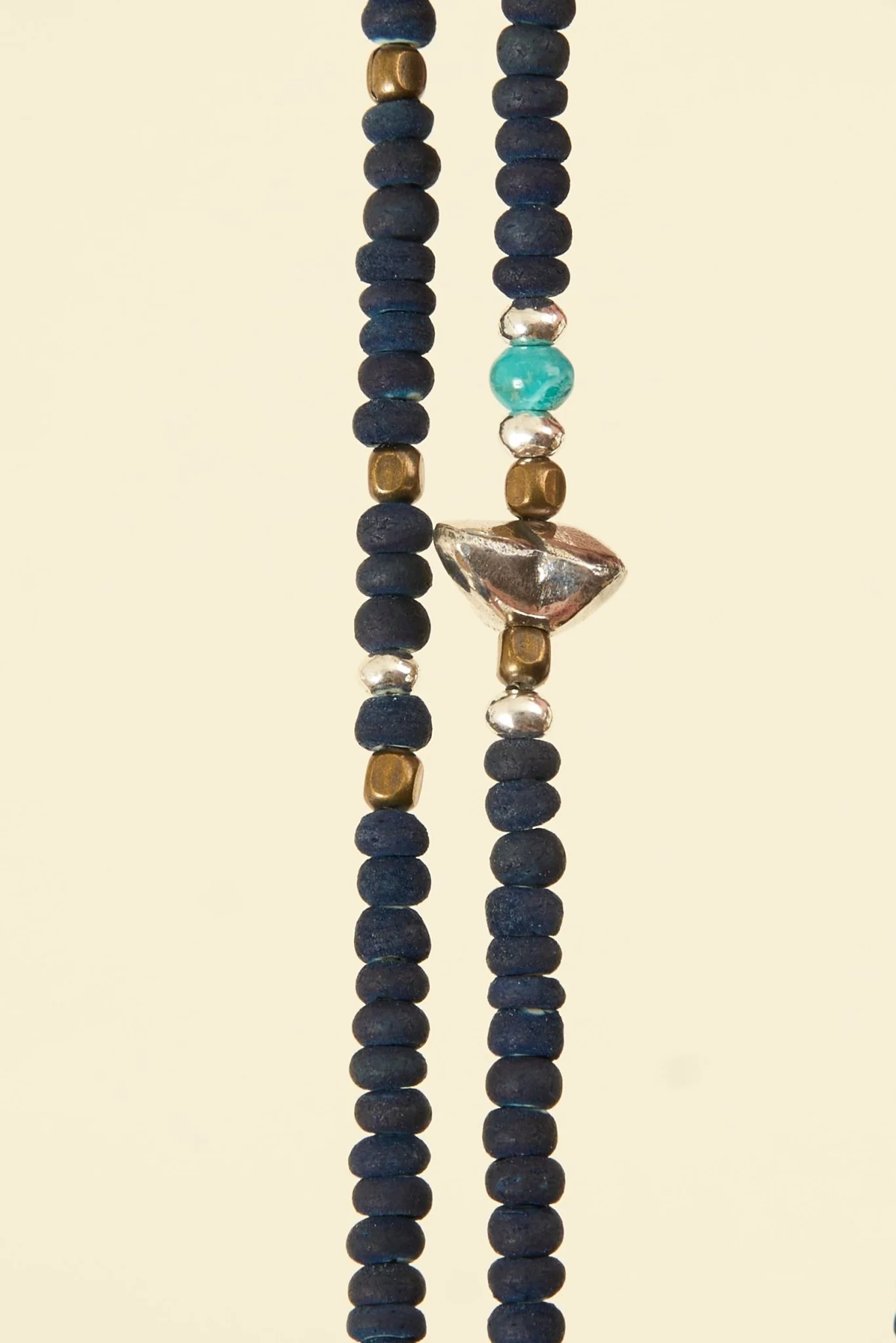 SunKu Beaded Necklace & Bracelet -  Indigo - Image 4