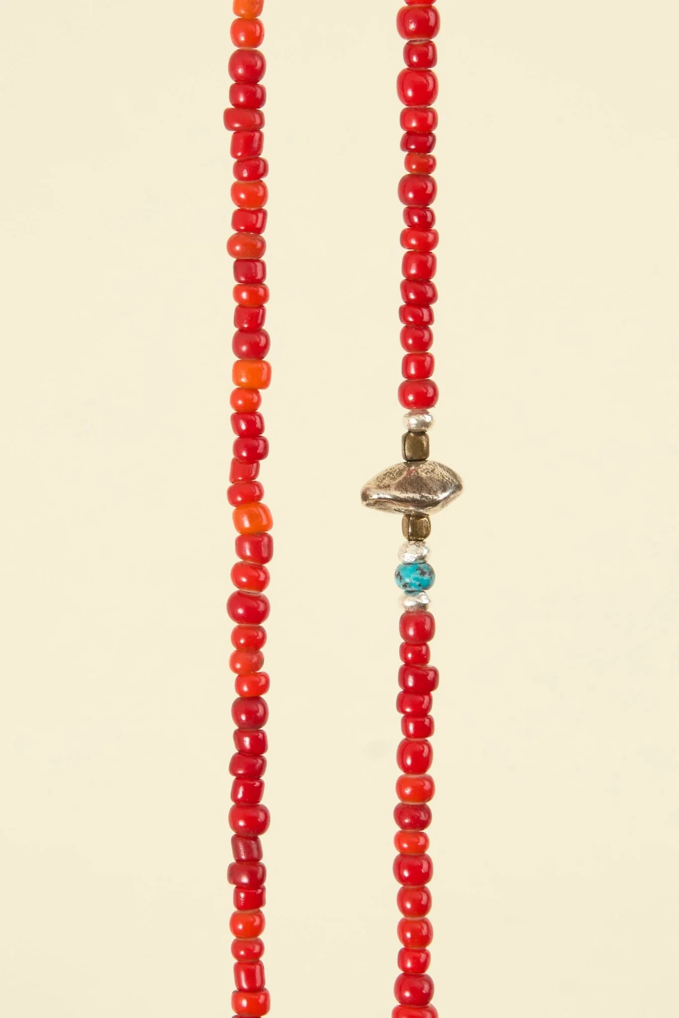 Sunku White Heart Necklace & Bracelet - Red - Image 3