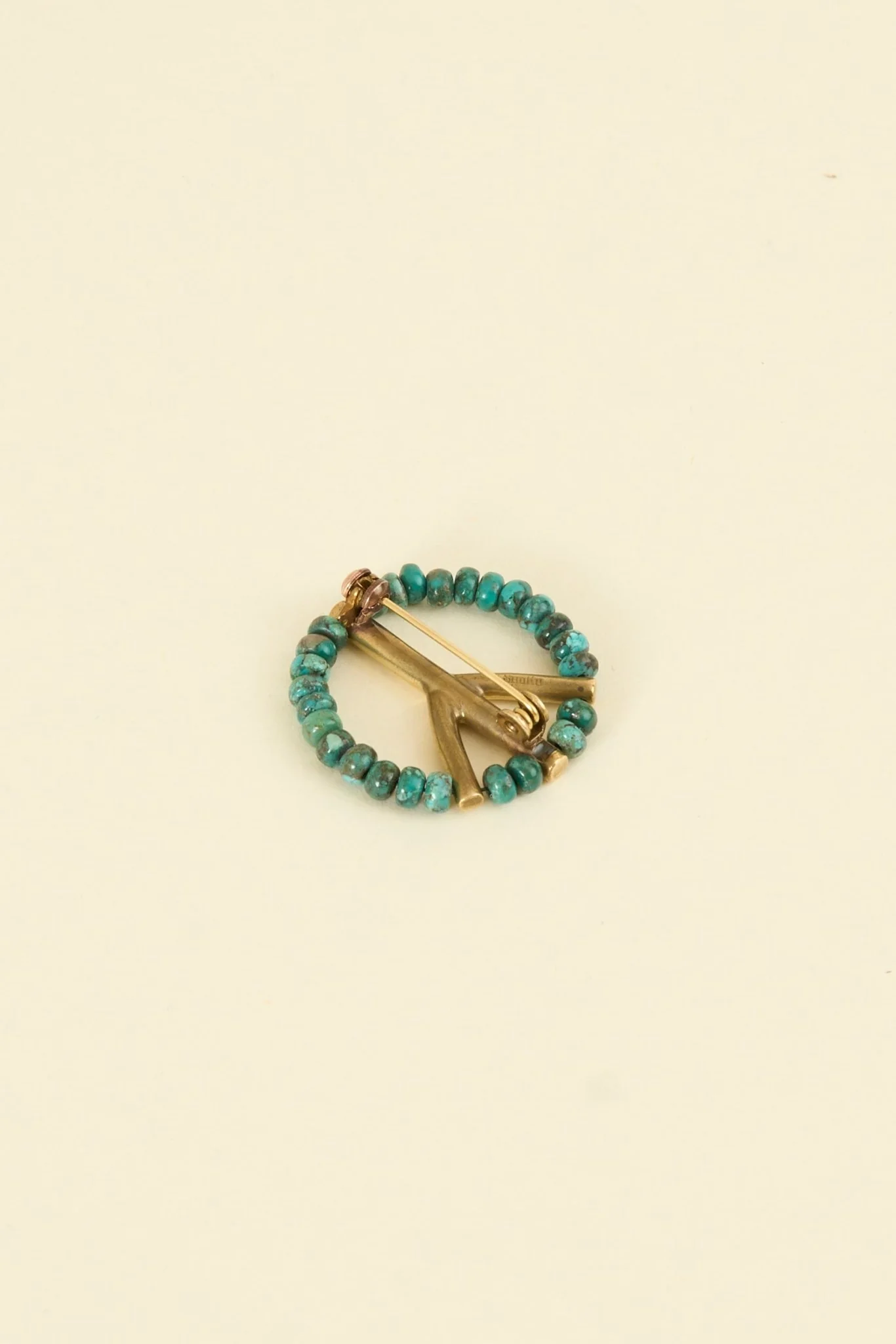 SunKu Peace Pin - Turquoise / Gold - Image 2