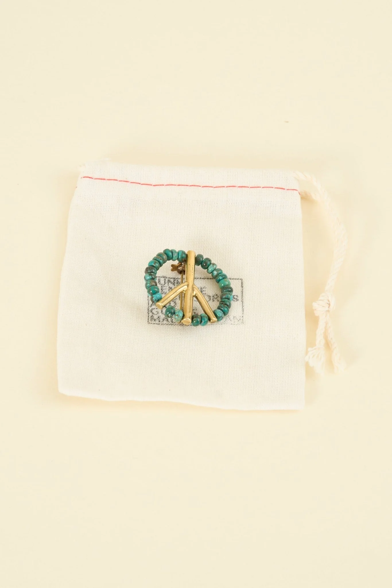 SunKu Peace Pin - Turquoise / Gold - Image 3