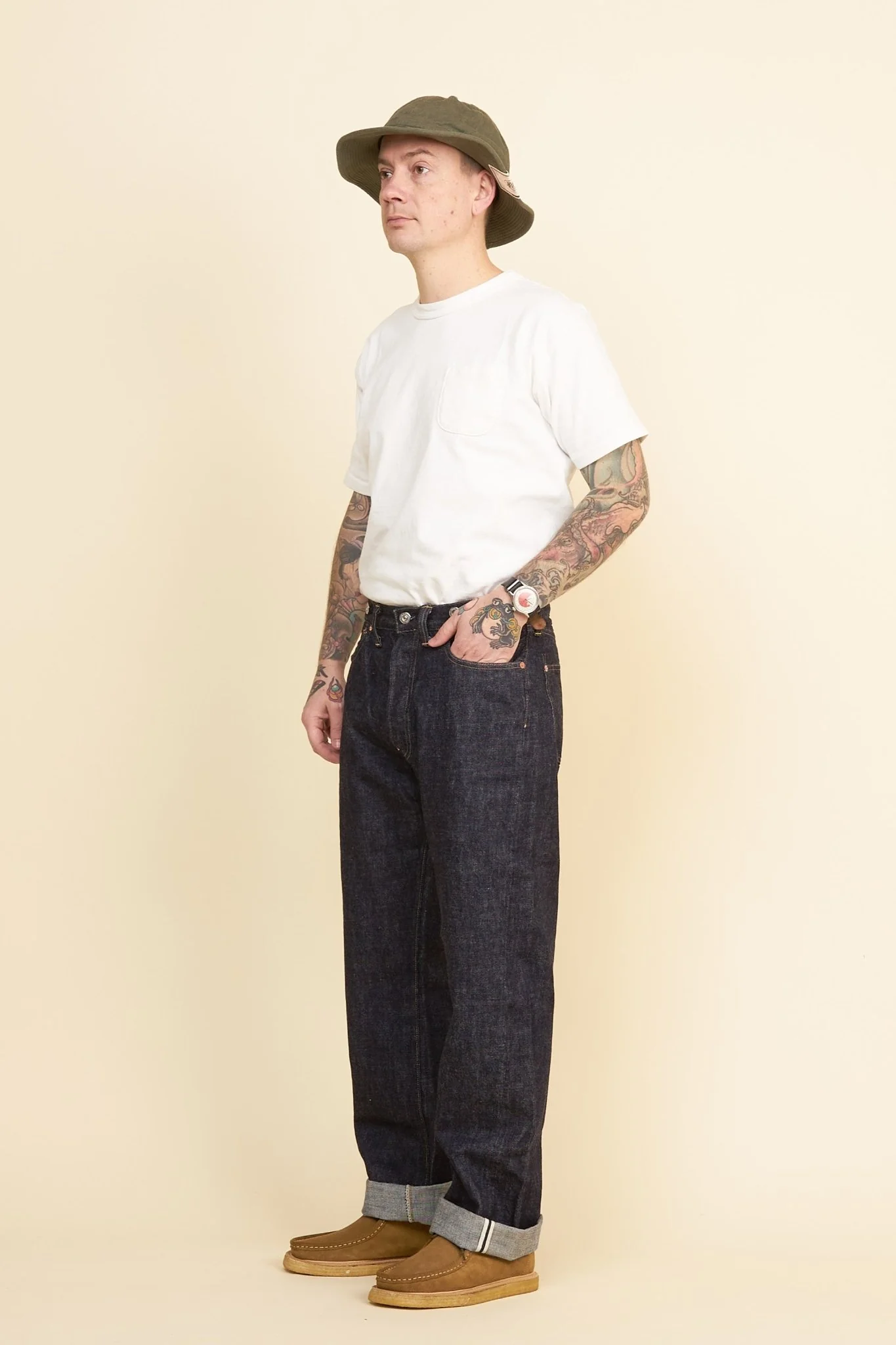 TCB Jeans 20's Straight Selvedge Denim - 12.5oz - Image 4
