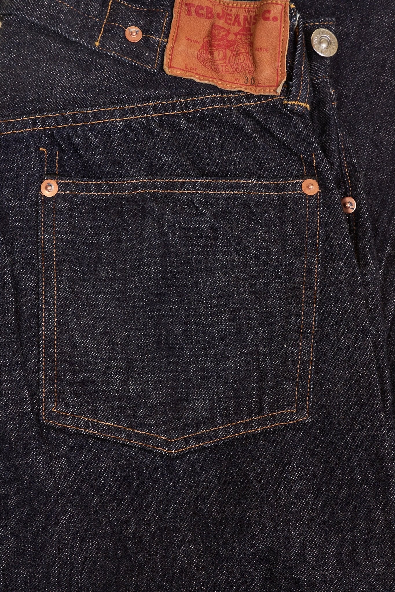 TCB Jeans 20's Straight Selvedge Denim - 12.5oz - Image 5