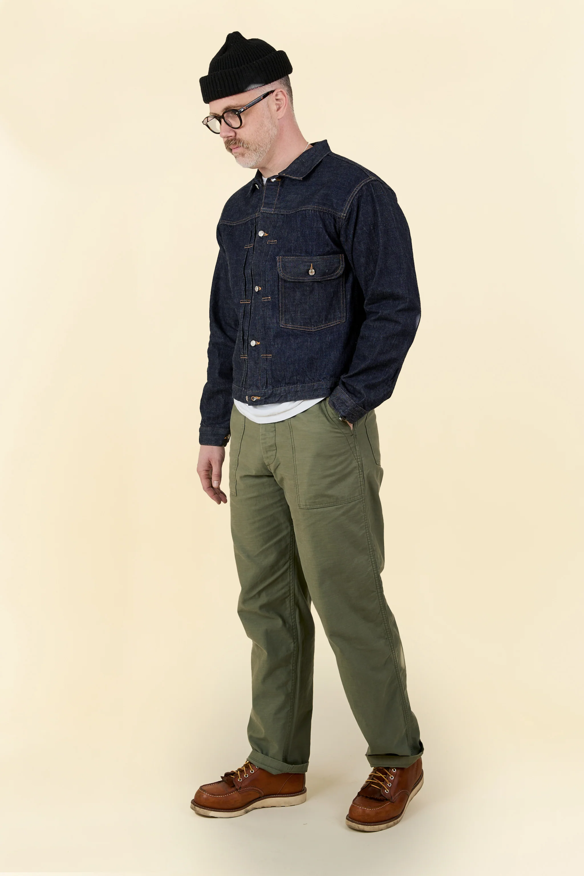 TCB Jeans 50's Baker Pants - Olive - Image 3